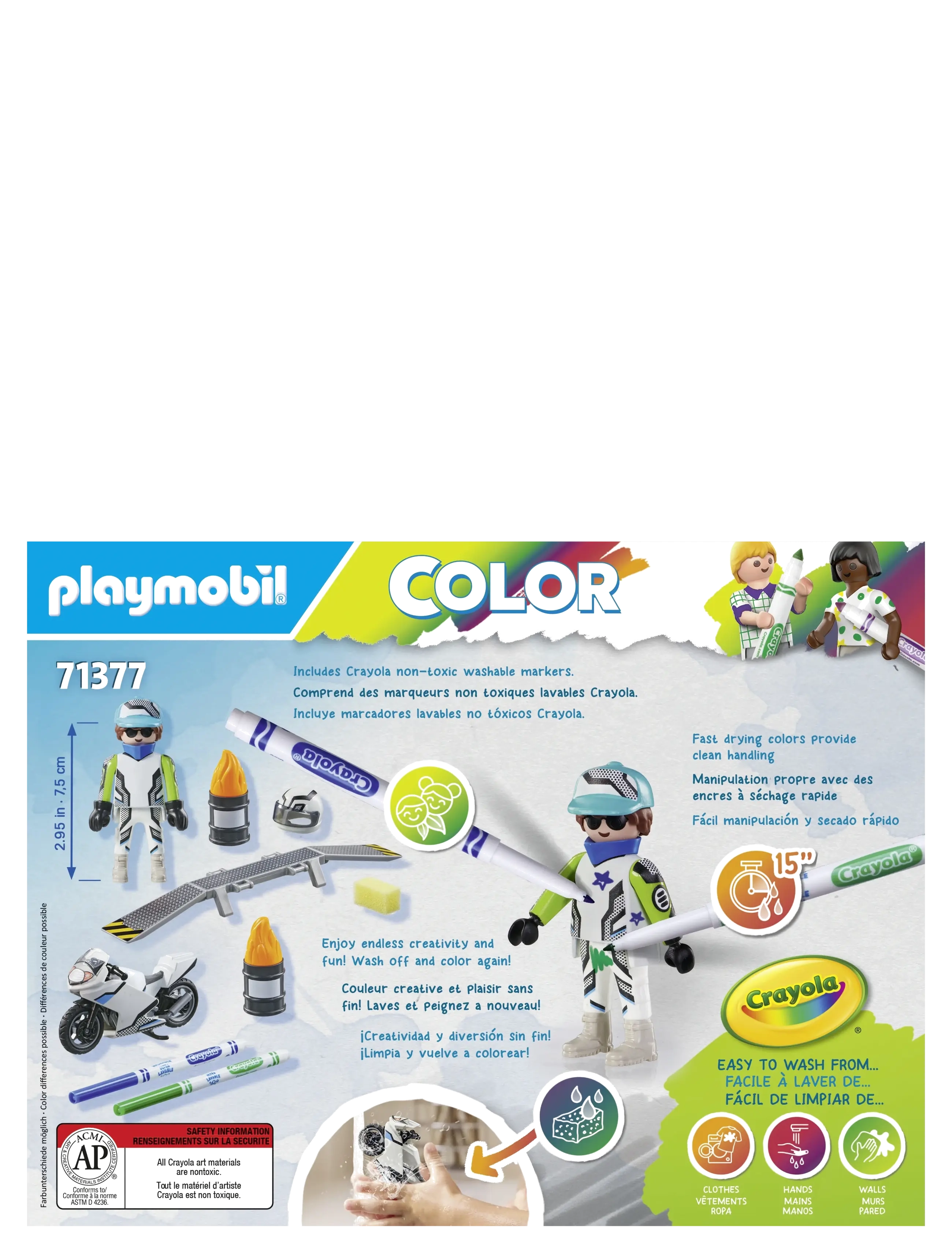 PLAYMOBIL - PLAYMOBIL Color: Motorcykel - 71377 - multicolored - 2