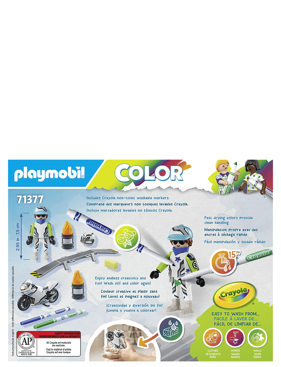 PLAYMOBIL - PLAYMOBIL COLOR PLAYMOBIL Color: Motorbike - 71377 - multicolored - 2