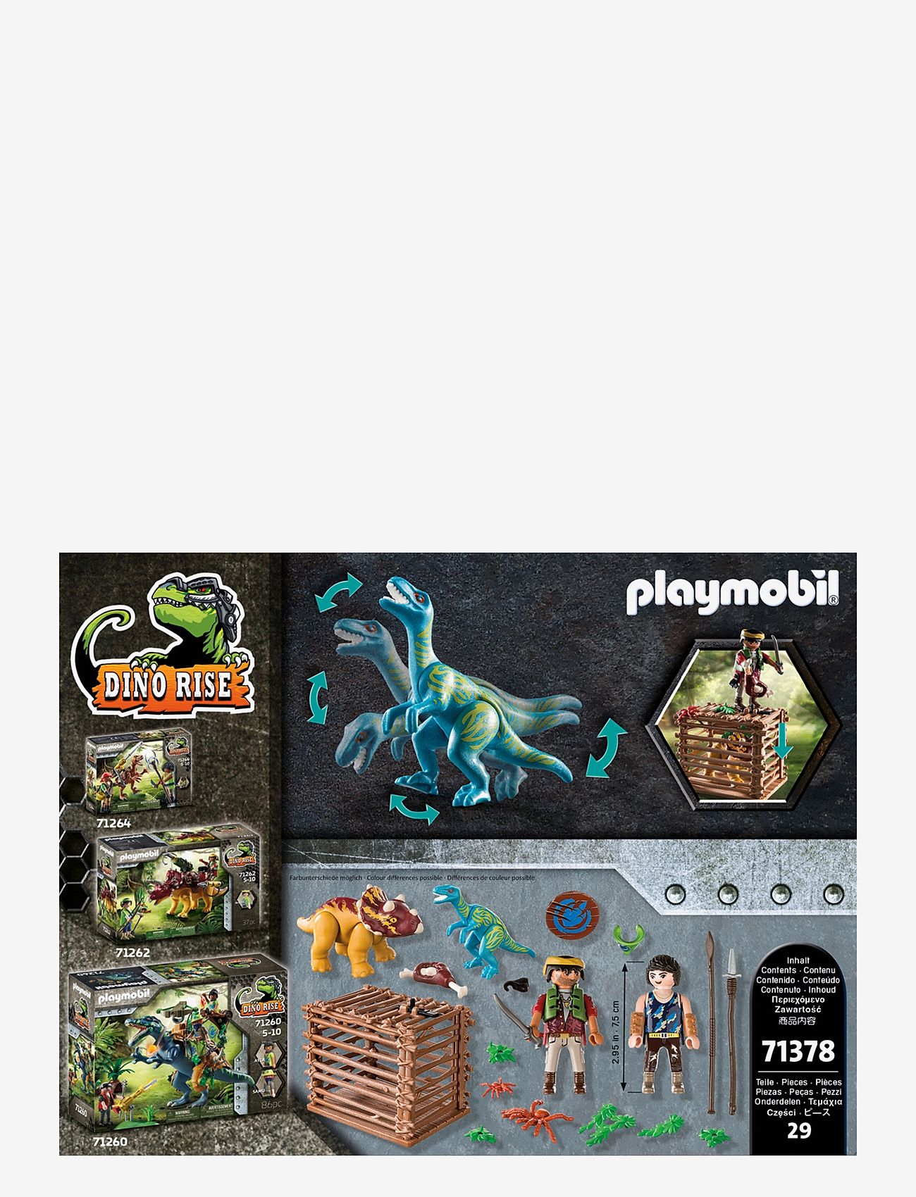 PLAYMOBIL - PLAYMOBIL Starter Pack Triceratops Release Team - 71378 - alhaisimmat hinnat - multicolored - 1