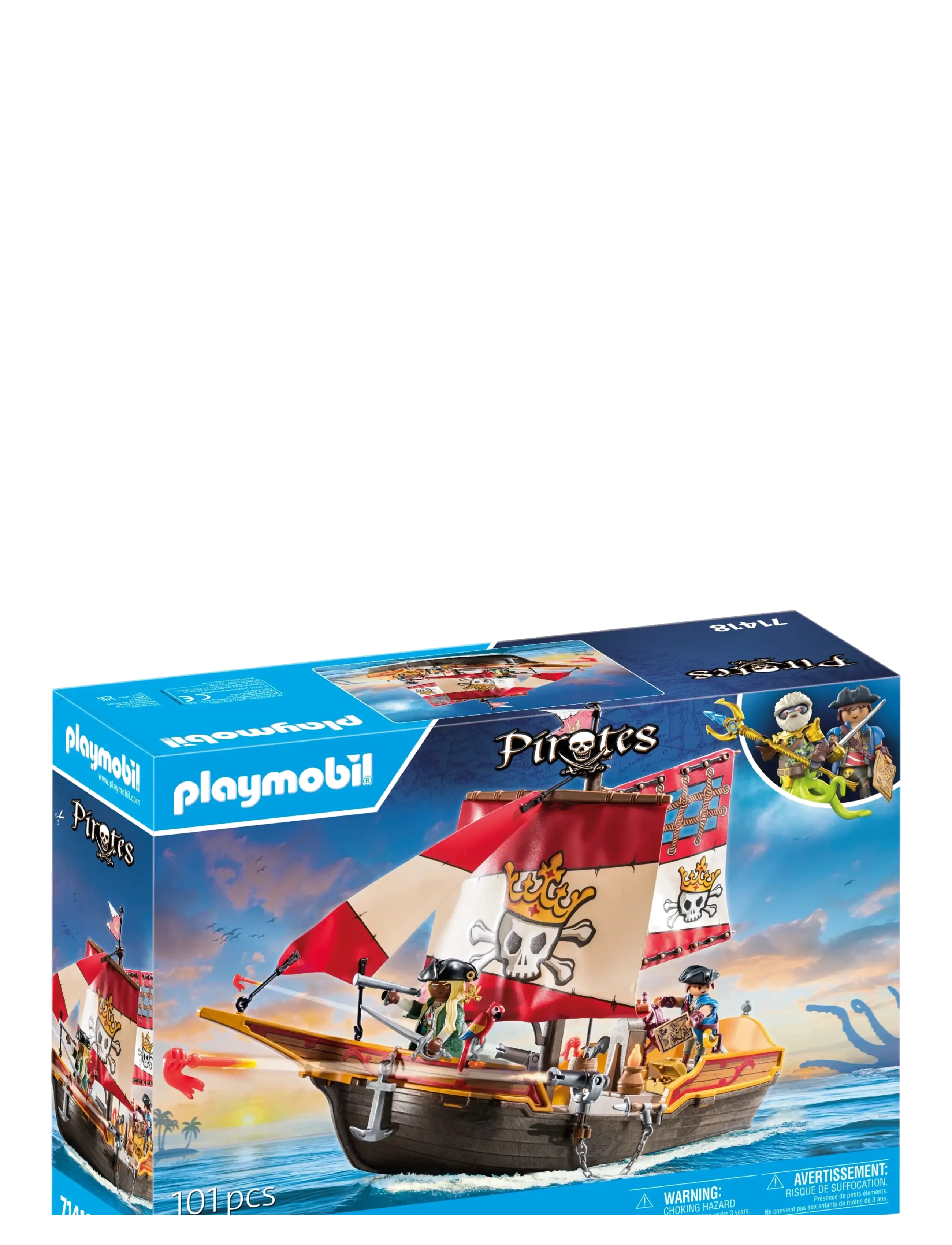PLAYMOBIL - PLAYMOBIL Pirates Pirate Ship - 71418 - playmobil leikföng - multicolored - 2