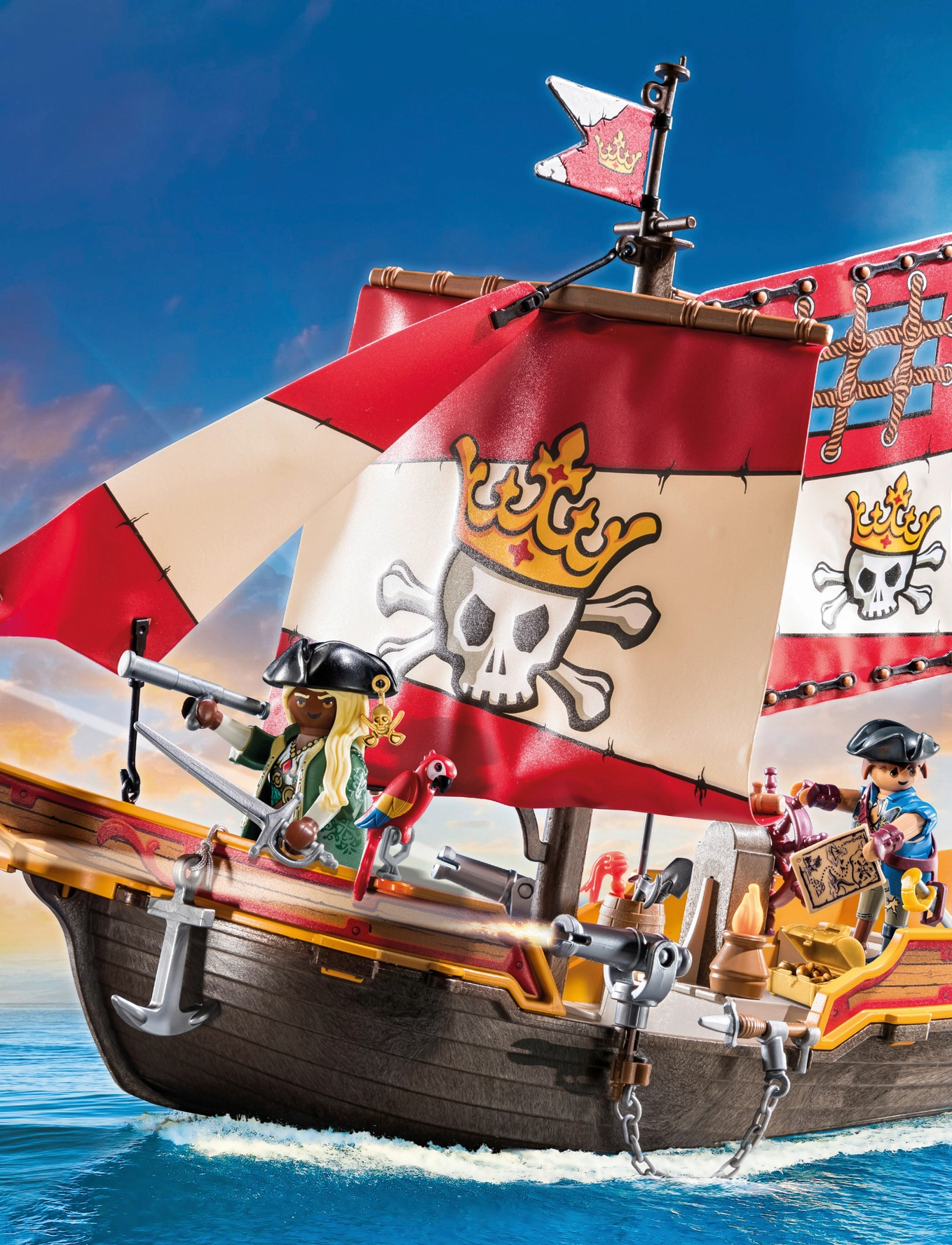 PLAYMOBIL - PLAYMOBIL Pirates Pirate Ship - 71418 - playmobil leikföng - multicolored - 0