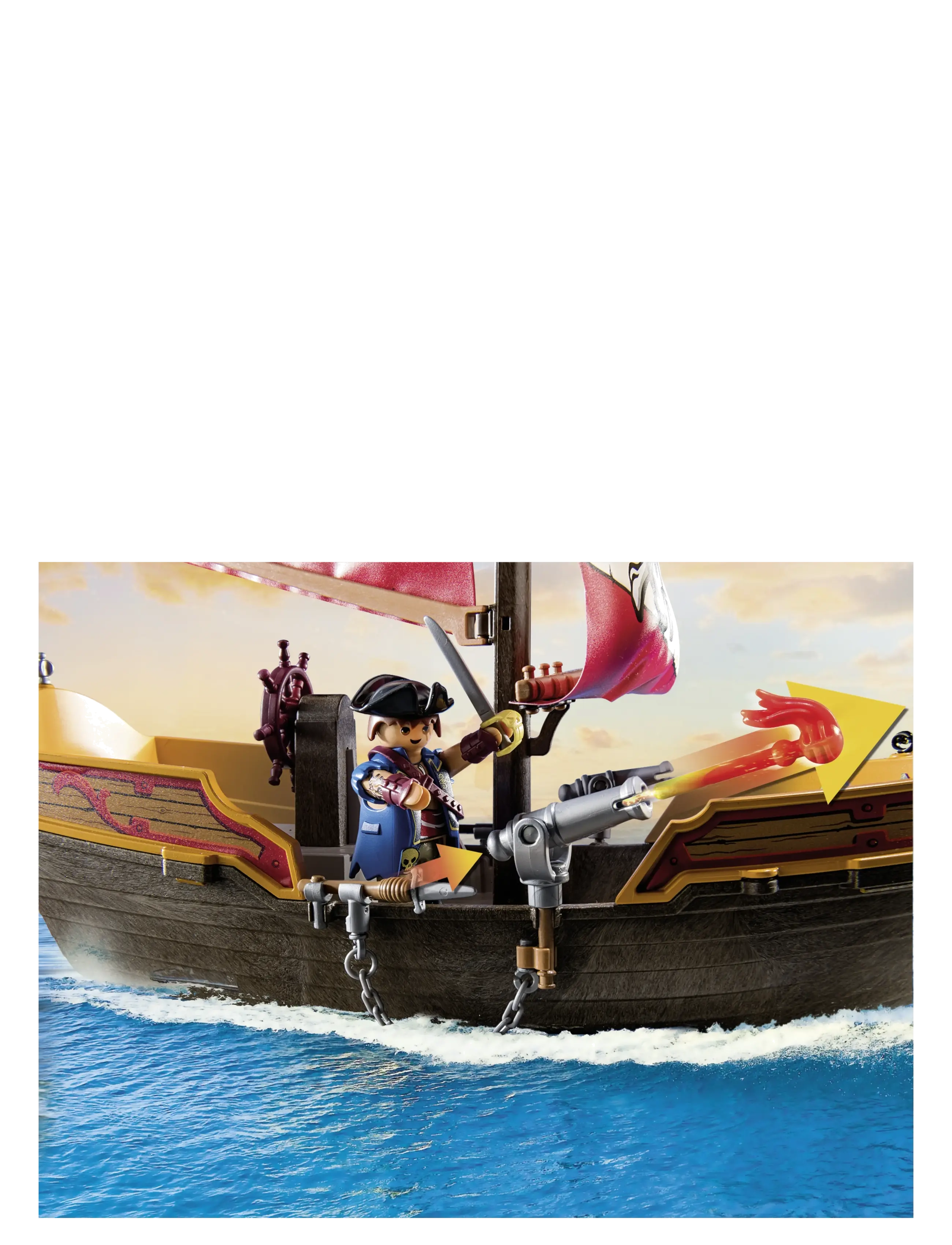 PLAYMOBIL - PLAYMOBIL Pirates Pirate Ship - 71418 - playmobil leikföng - multicolored - 4