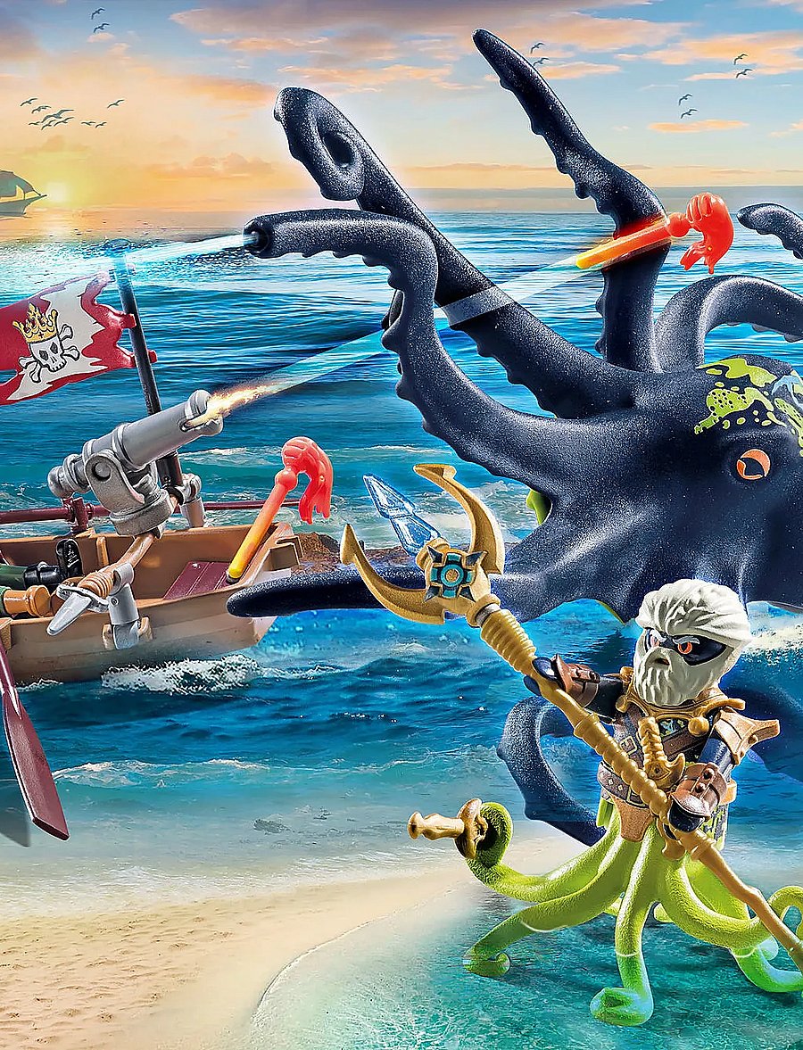 PLAYMOBIL - Battle with the Giant Octopus - multicolored - 0