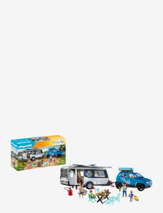 PLAYMOBIL Family Fun Caravan with Car - 71423, PLAYMOBIL