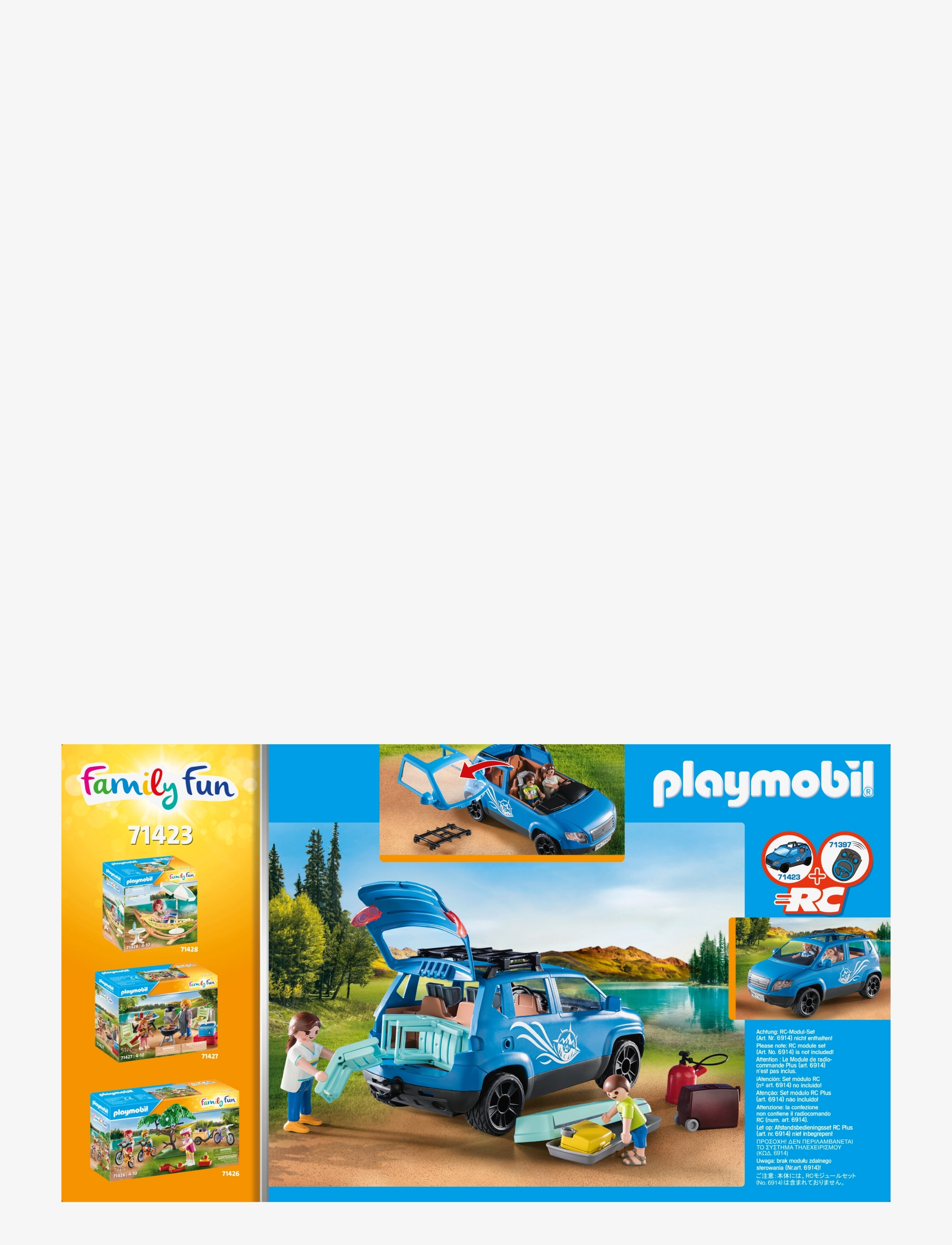 PLAYMOBIL - PLAYMOBIL Family Fun  Campingvogn med bil - 71423 - multicolored - 2