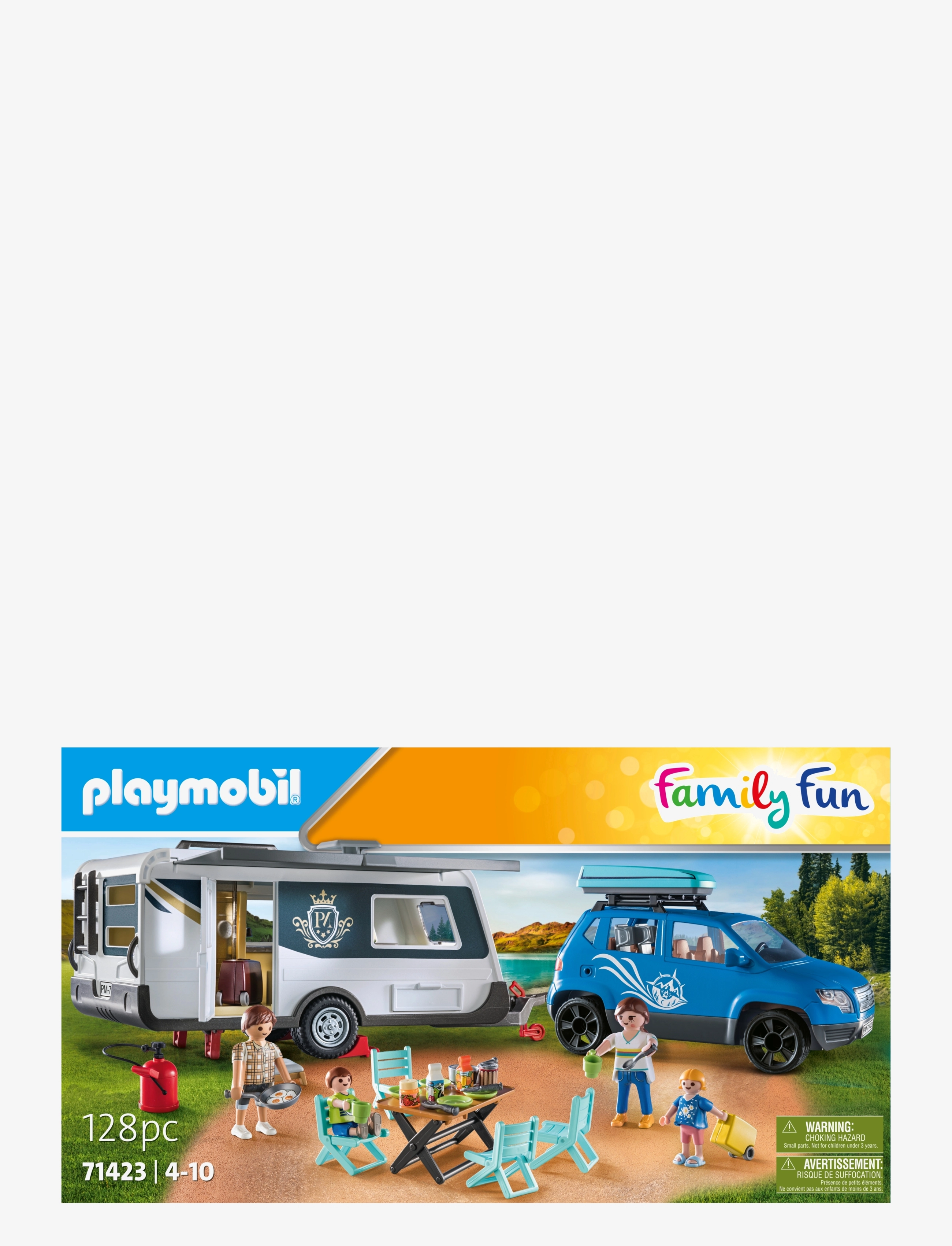 PLAYMOBIL - PLAYMOBIL Family Fun  Campingvogn med bil - 71423 - multicolored - 3