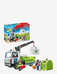PLAYMOBIL - PLAYMOBIL City Action Glass Recycling Truck with Container - 71431 - playmobil city action - multicolored - 0
