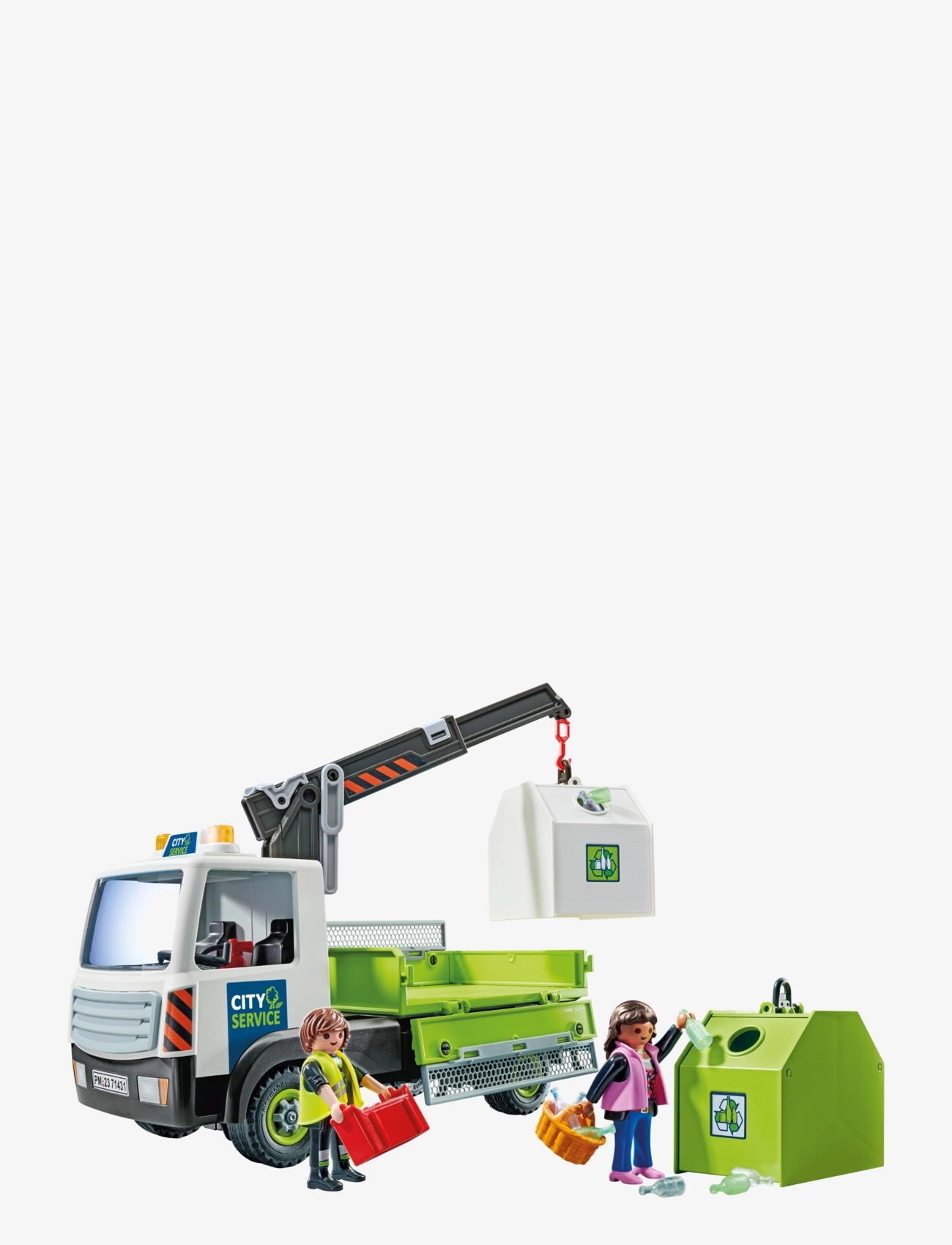 PLAYMOBIL - PLAYMOBIL City Action Glass Recycling Truck with Container - 71431 - multicolored - 1
