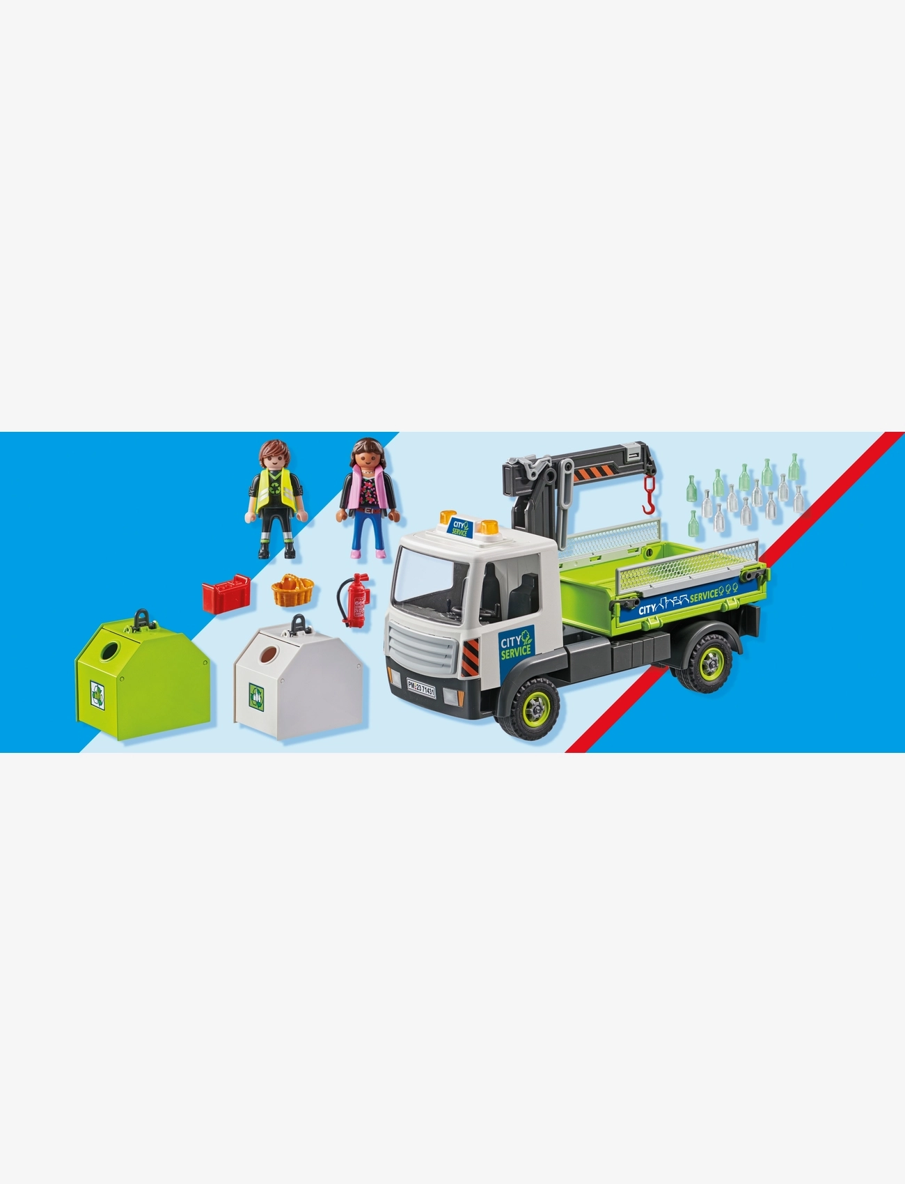 PLAYMOBIL - PLAYMOBIL City Action Glass Recycling Truck with Container - 71431 - multicolored - 3
