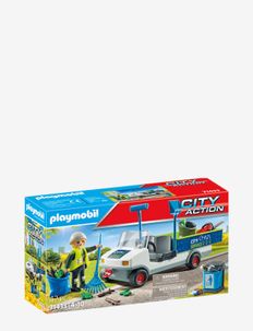 PLAYMOBIL City Action Street Cleaner with e-Vehicle - 71433, PLAYMOBIL