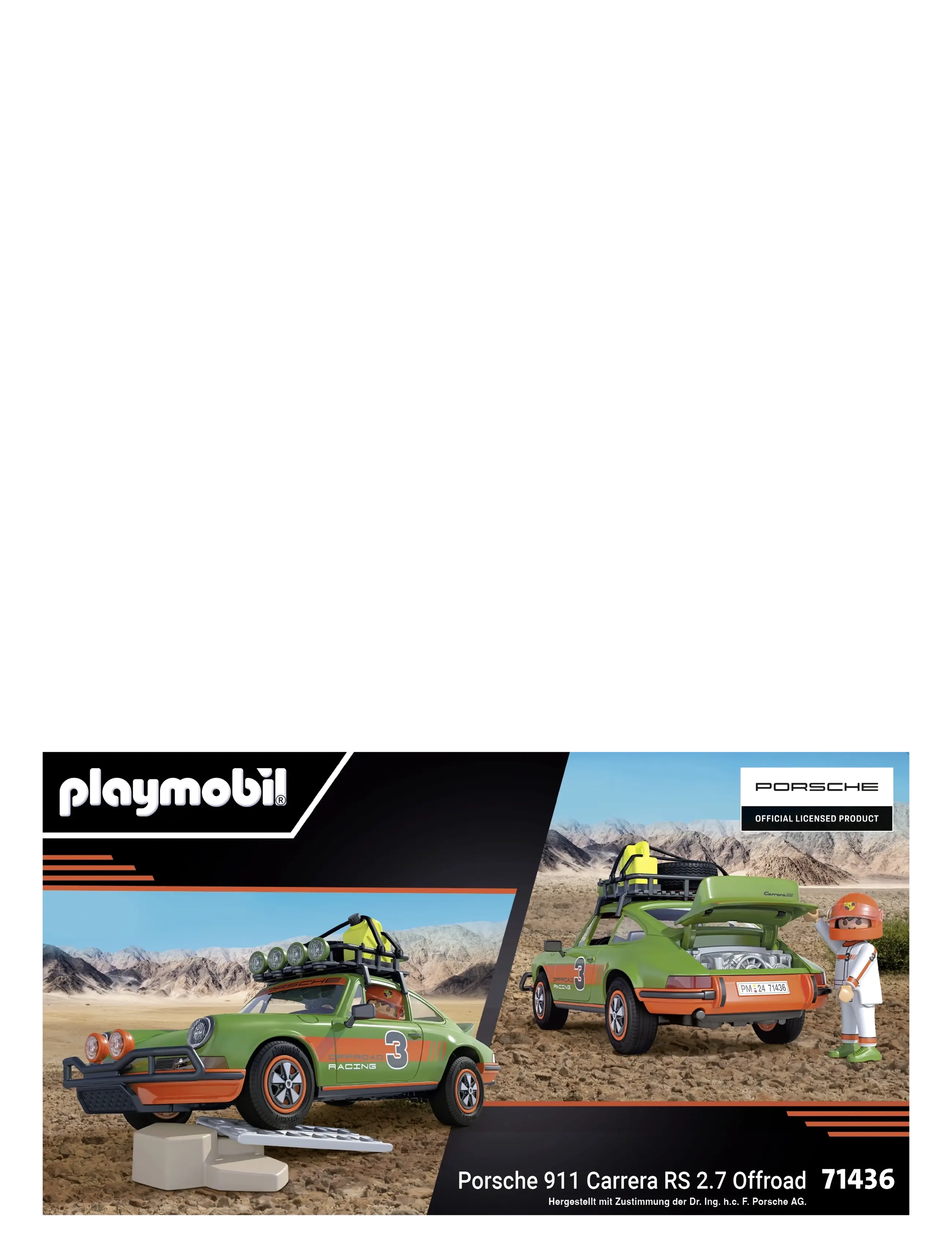 PLAYMOBIL - PLAYMOBIL Cars Porsche 911 Carrera RS 2.7 - Offroad - 71436 - multicolored - 2