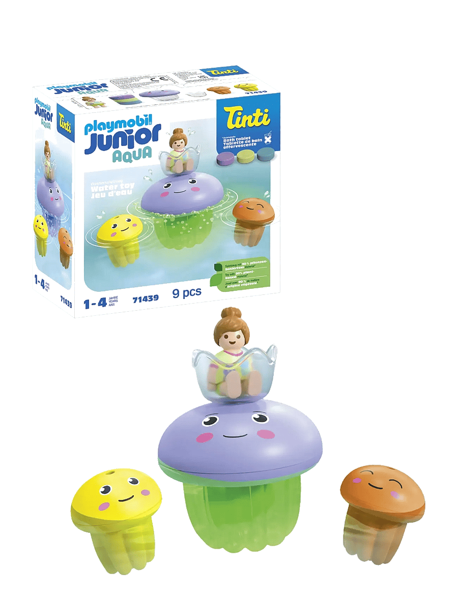 PLAYMOBIL - JUNIOR & Tinti: Colourful Jelly Fish Family - playmobil 1.2.3 - multicolored - 0