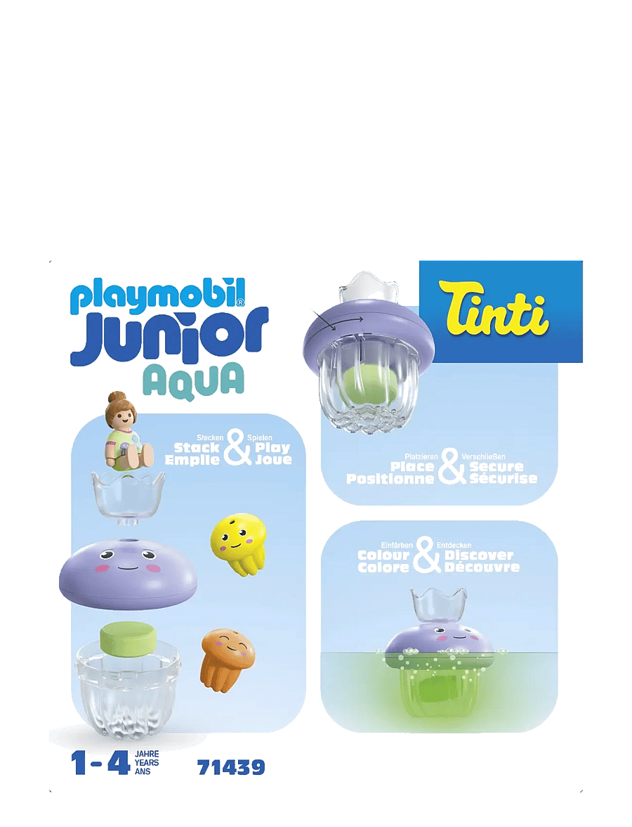 PLAYMOBIL - JUNIOR & Tinti: Colourful Jelly Fish Family - playmobil 1.2.3 - multicolored - 2