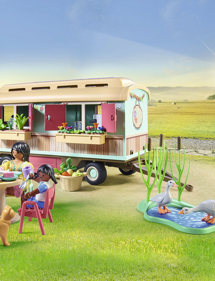 PLAYMOBIL - PLAYMOBIL Country Cozy site trailer cafe - 71441 - playmobil country - multicolored - 0