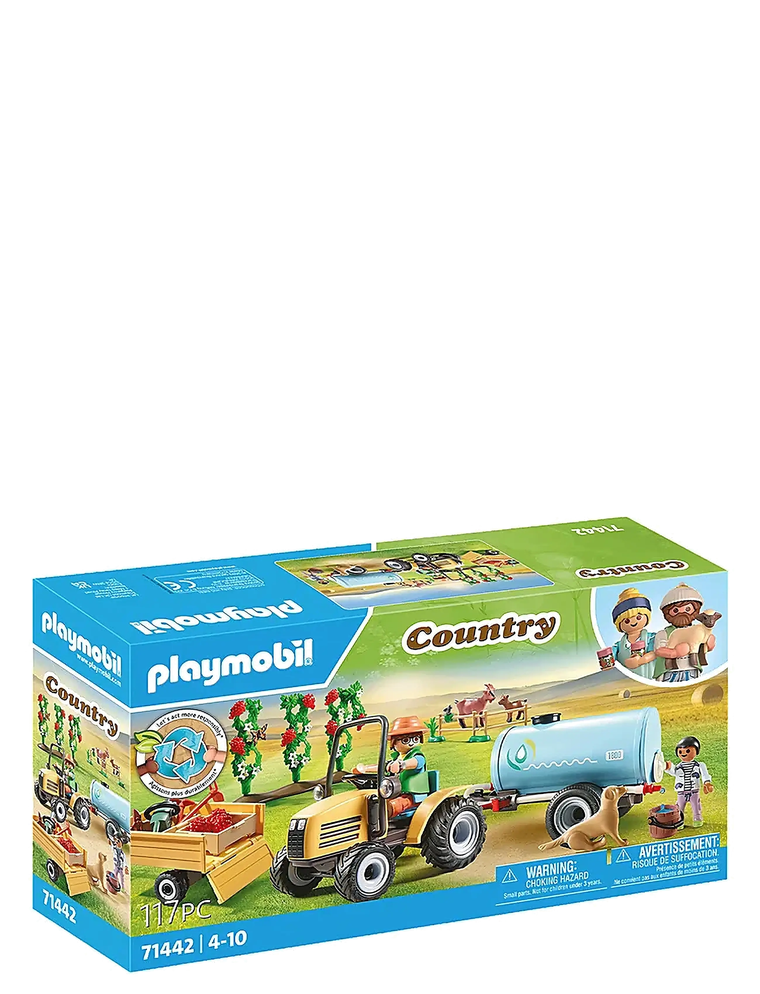 PLAYMOBIL - PLAYMOBIL Country Tractor with trailer and water tank - 71442 - multicolored - 1
