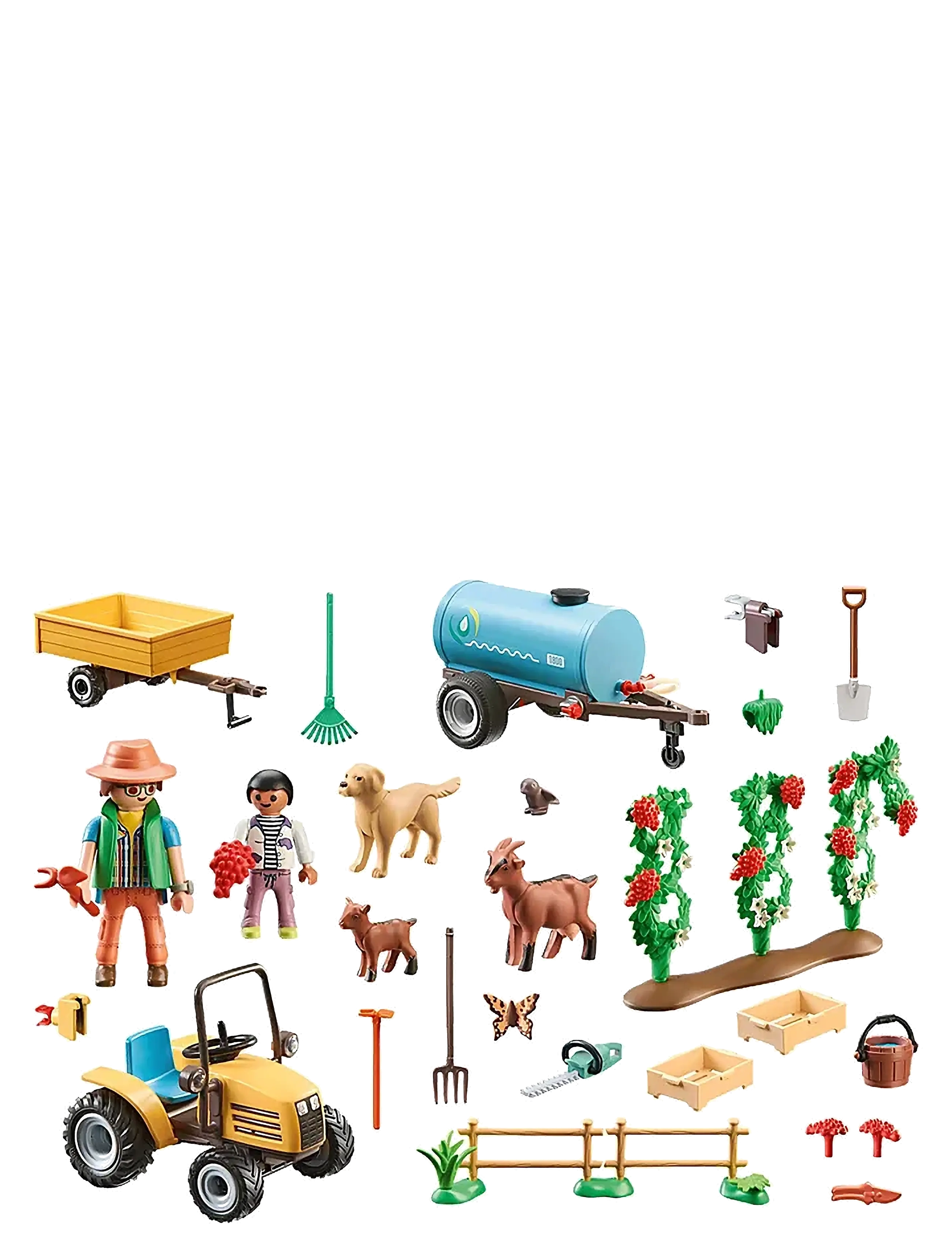 PLAYMOBIL - PLAYMOBIL Country Tractor with trailer and water tank - 71442 - multicolored - 2