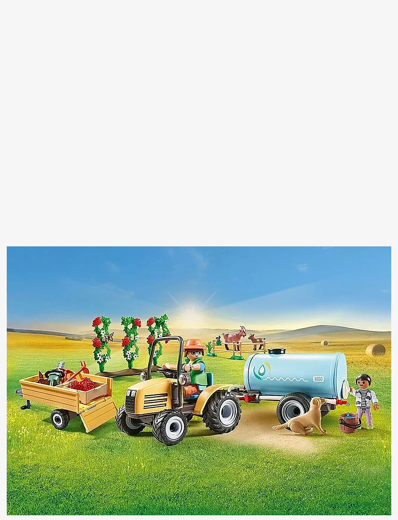PLAYMOBIL - PLAYMOBIL Traktor m/ anhænger & vandtank - 71442 - playmobil country - multicolored - 4