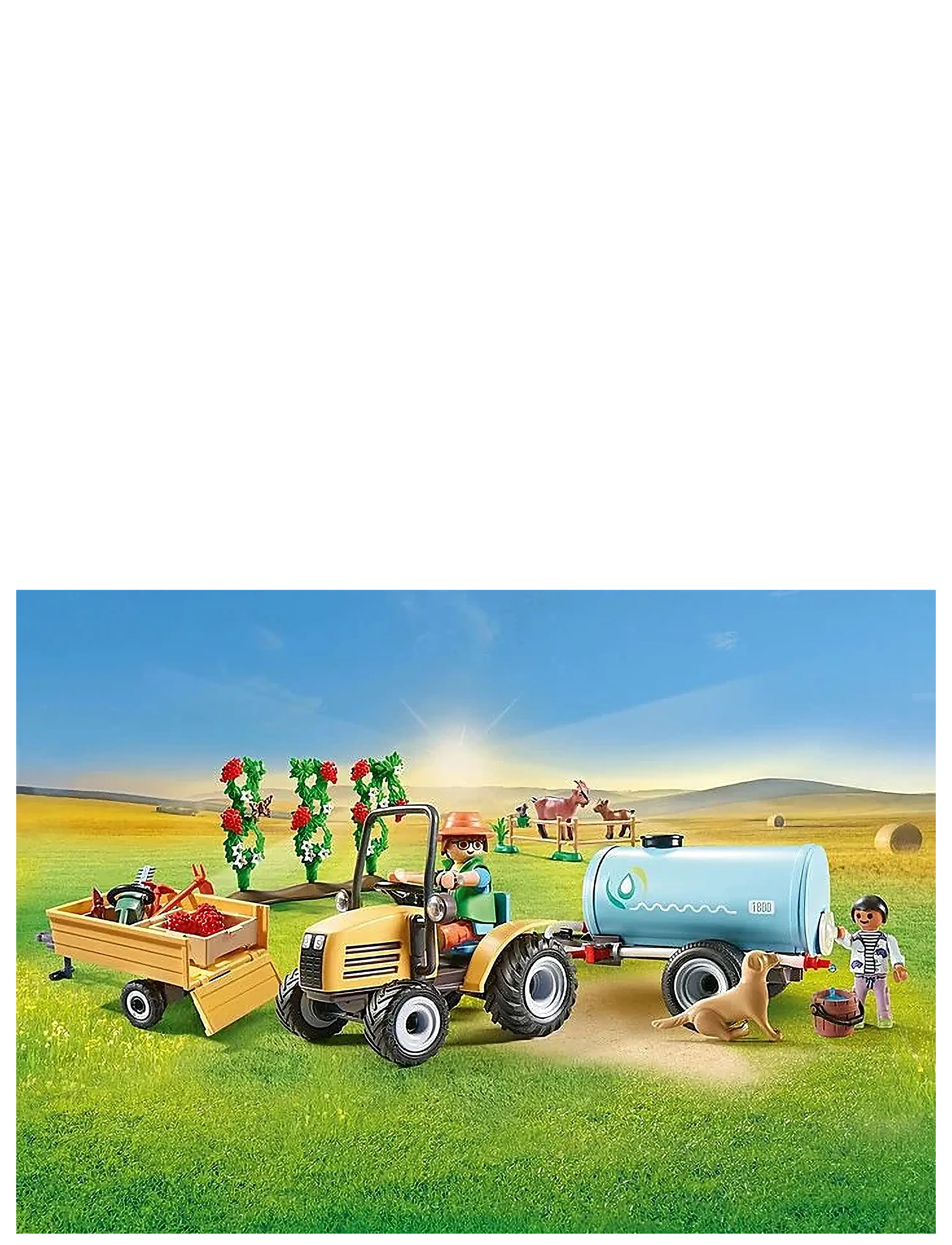 PLAYMOBIL - PLAYMOBIL Country Tractor with trailer and water tank - 71442 - multicolored - 4