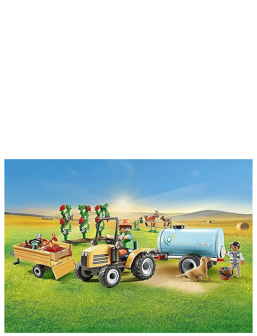 PLAYMOBIL - PLAYMOBIL Country Tractor with trailer and water tank - 71442 - multicolored - 4