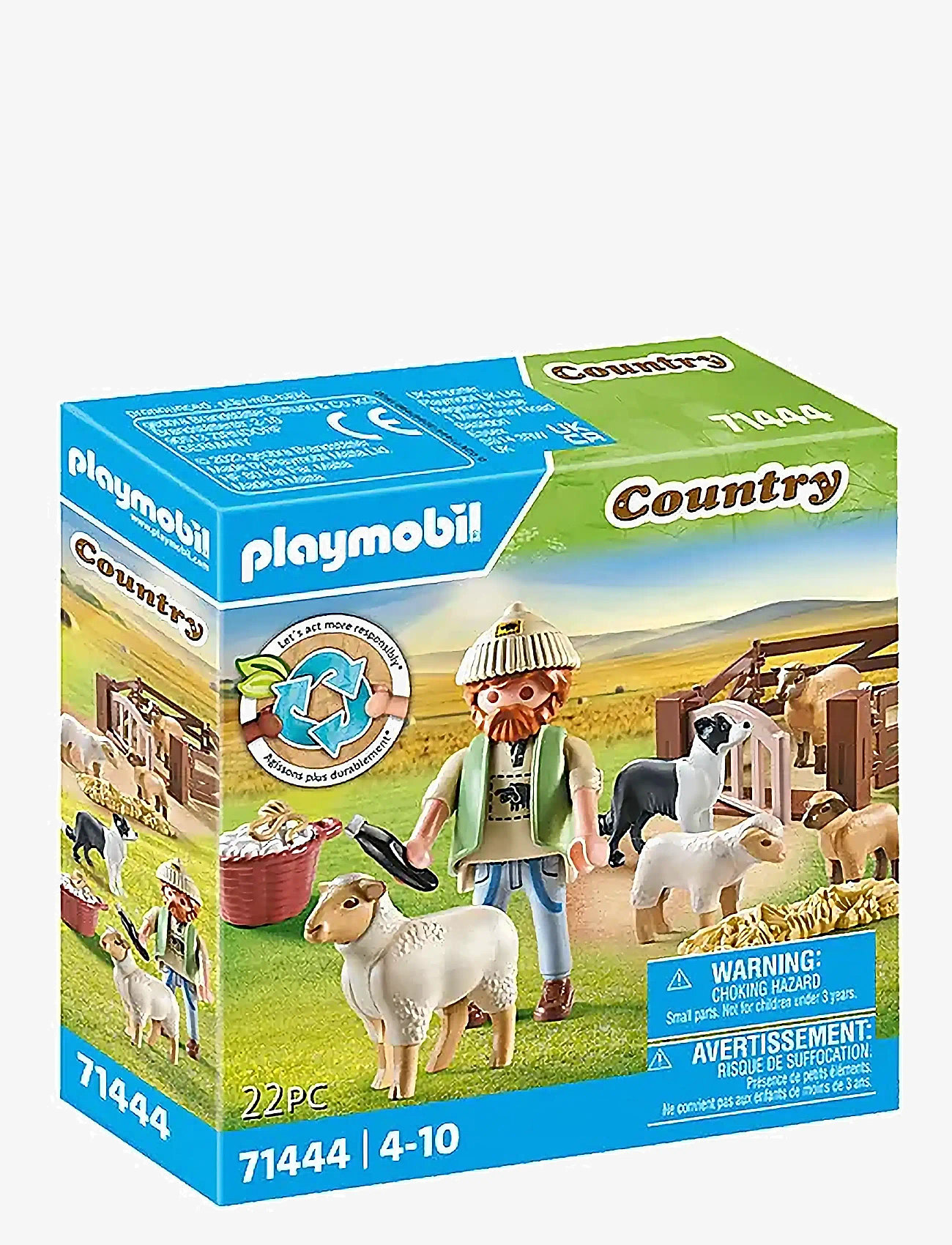 PLAYMOBIL - PLAYMOBIL Country Ung herde med fårflock - 71444 - playmobil country - multicolored - 1