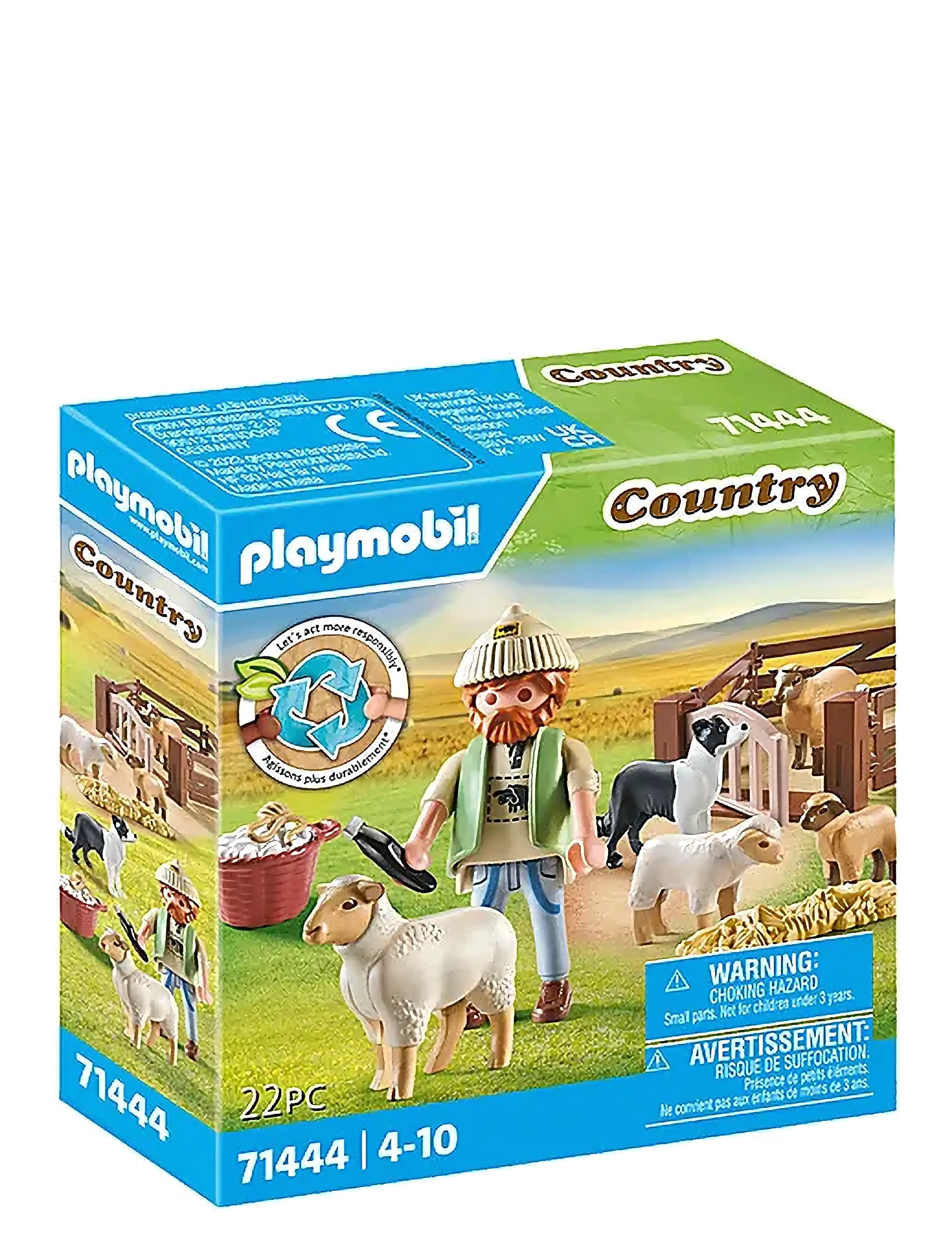 PLAYMOBIL Country Ung herde med fårflock - 71444 - MULTICOLORED