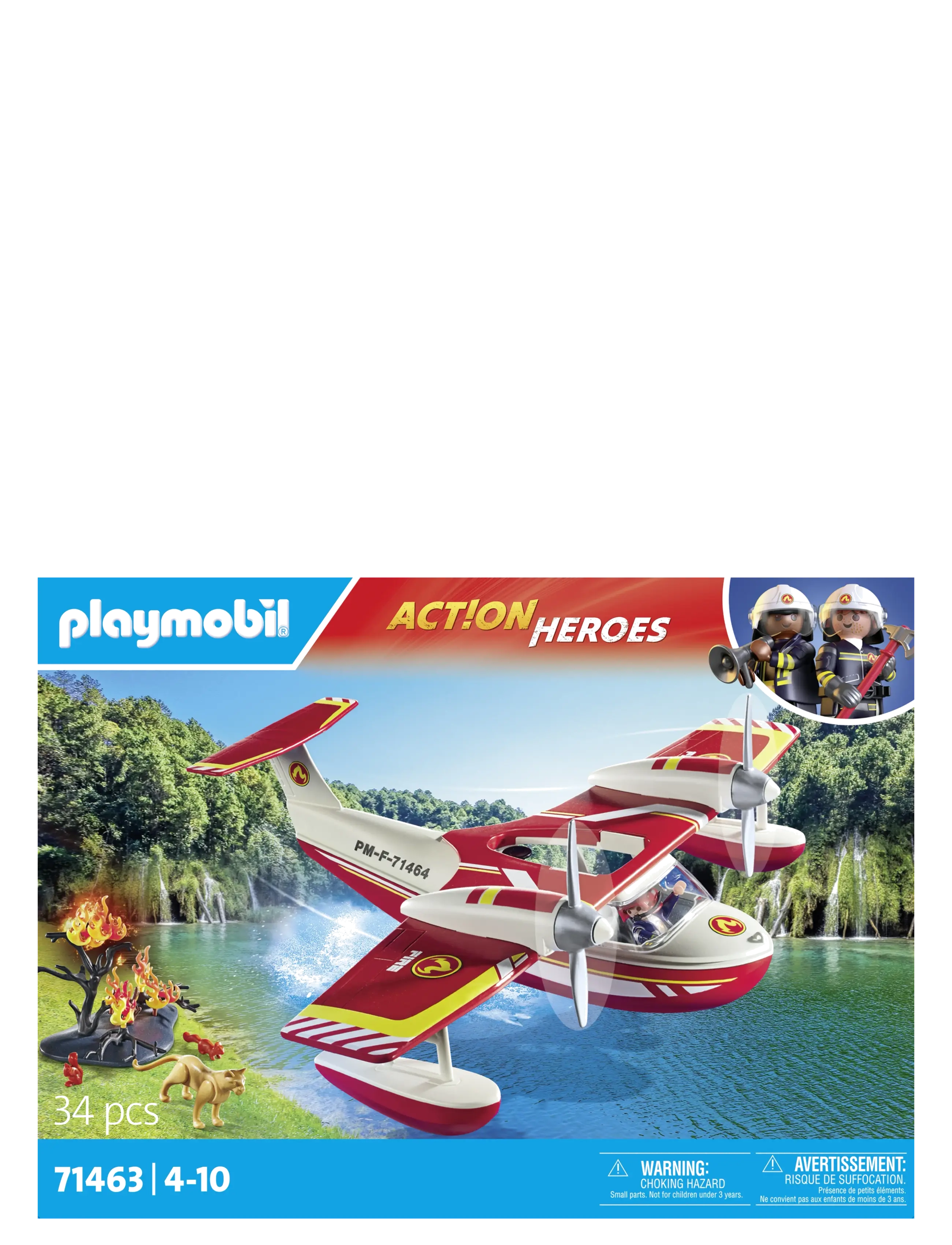 PLAYMOBIL Brandslukningsfly M/ Slukning 71463, Børn, Playmobil Legetøj, Multi/mønstret, Str: ONE SIZE