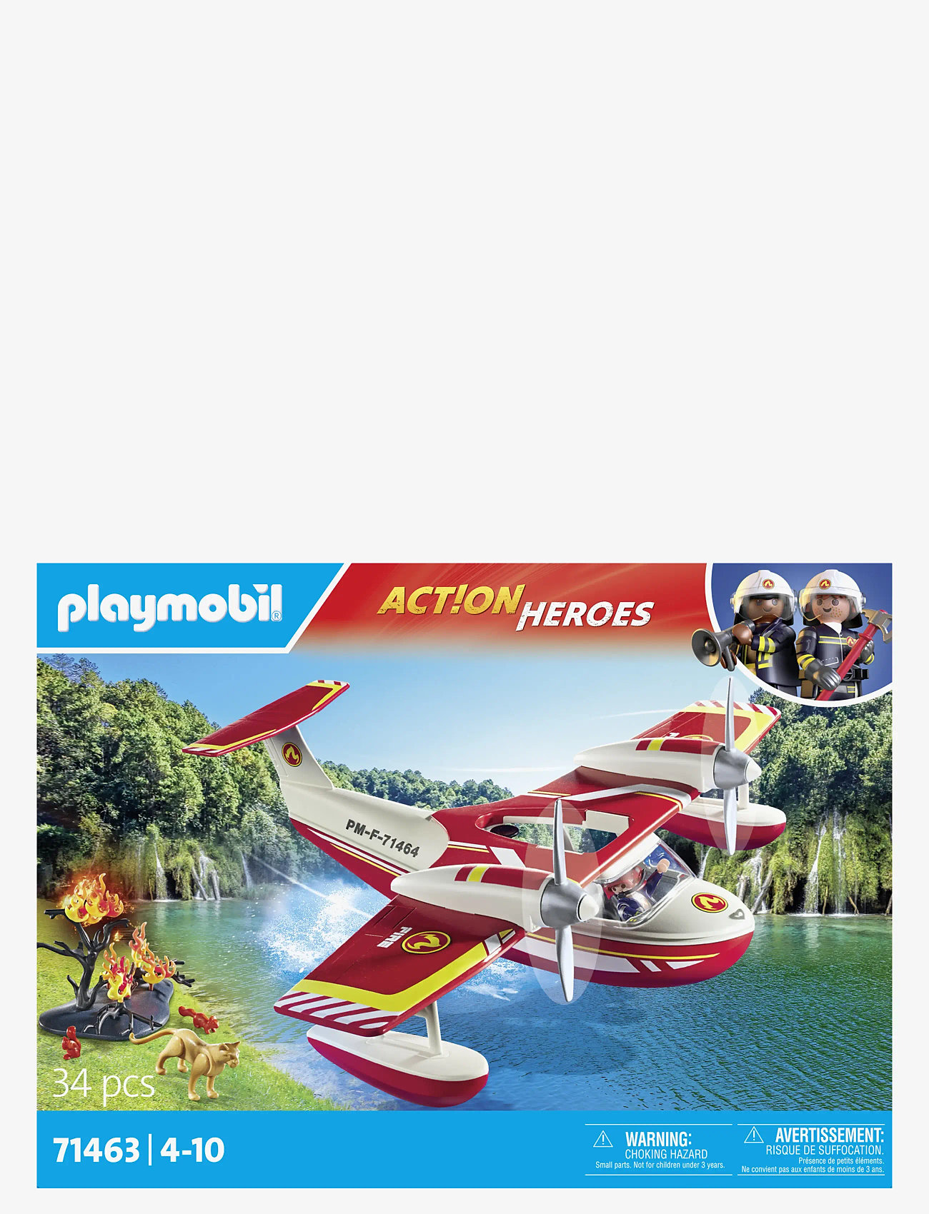 PLAYMOBIL Playmobil Action Heroes Firefighting Plane With Extinguishing ...
