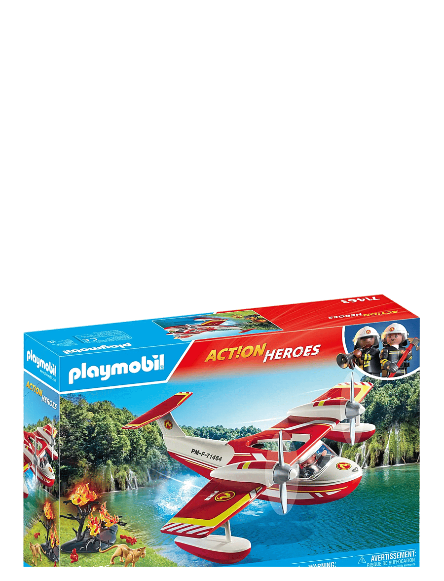 PLAYMOBIL - PLAYMOBIL Action Heroes Firefighting plane with extinguishing function - 71463 - multicolored - 1