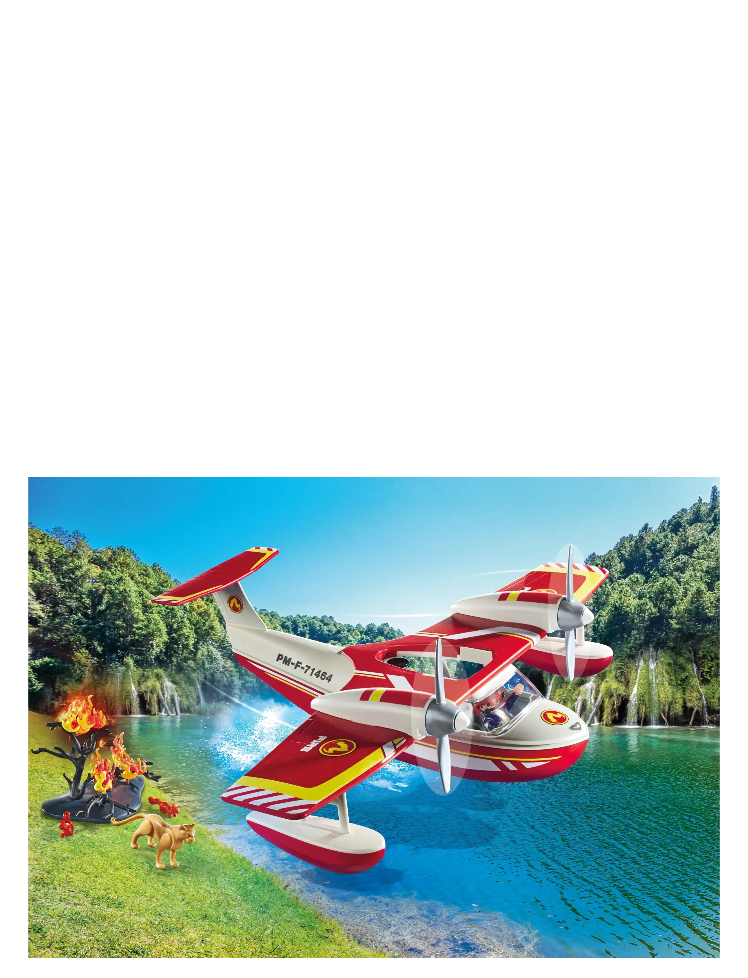 PLAYMOBIL - PLAYMOBIL Brandslukningsfly m/ slukning - 71463 - multicolored - 3