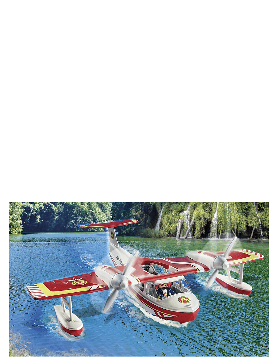 PLAYMOBIL - PLAYMOBIL Action Heroes Firefighting plane with extinguishing function - 71463 - multicolored - 5