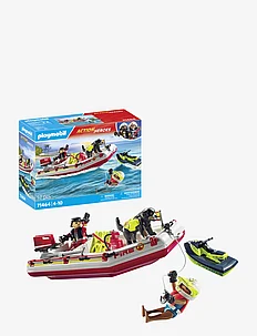 PLAYMOBIL Action Heroes Fireboat with Aqua Scooter - 71464, PLAYMOBIL