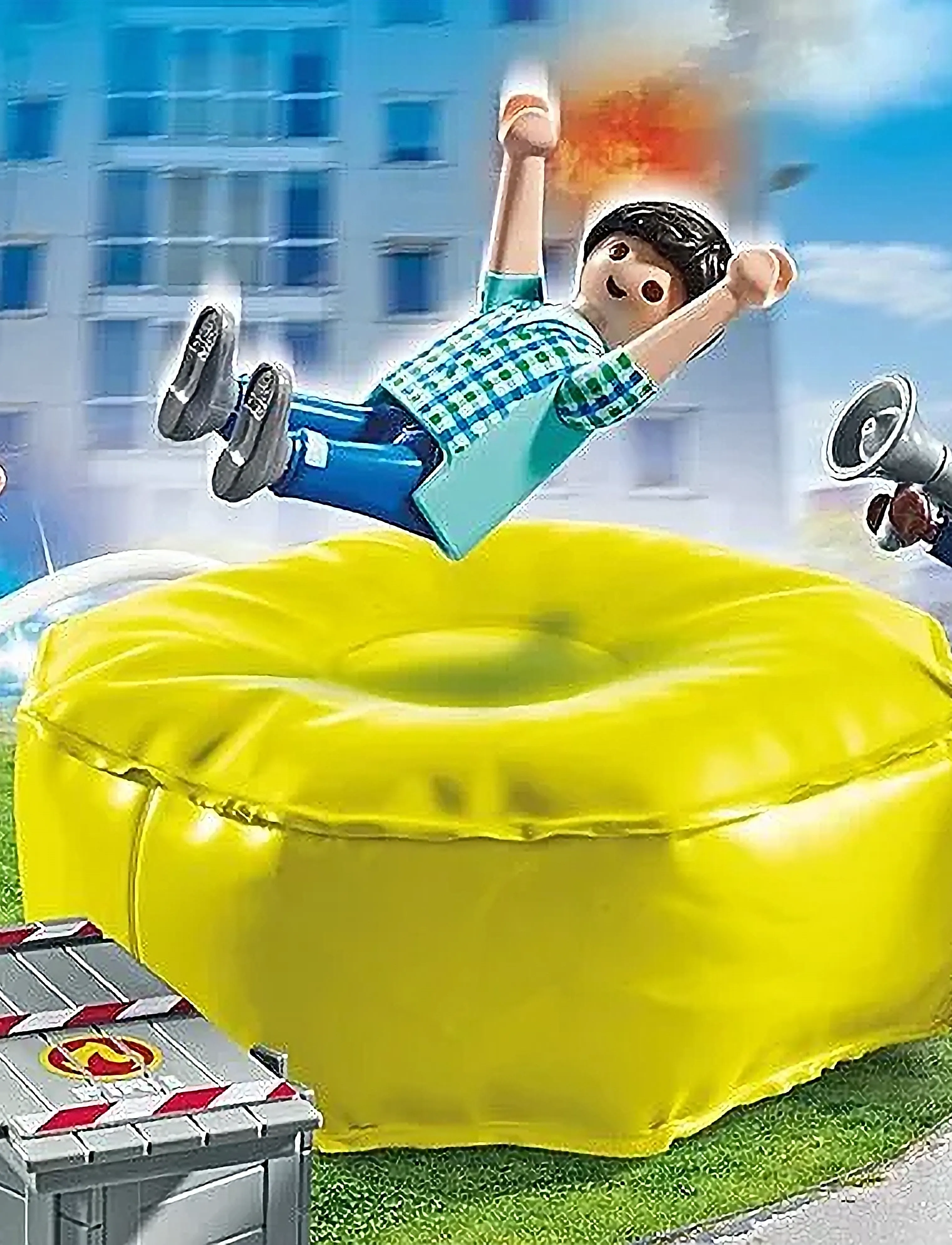 PLAYMOBIL - PLAYMOBIL Action Heroes Brandmand med luftpude - 71465 - playmobil action heroes - multicolored - 4