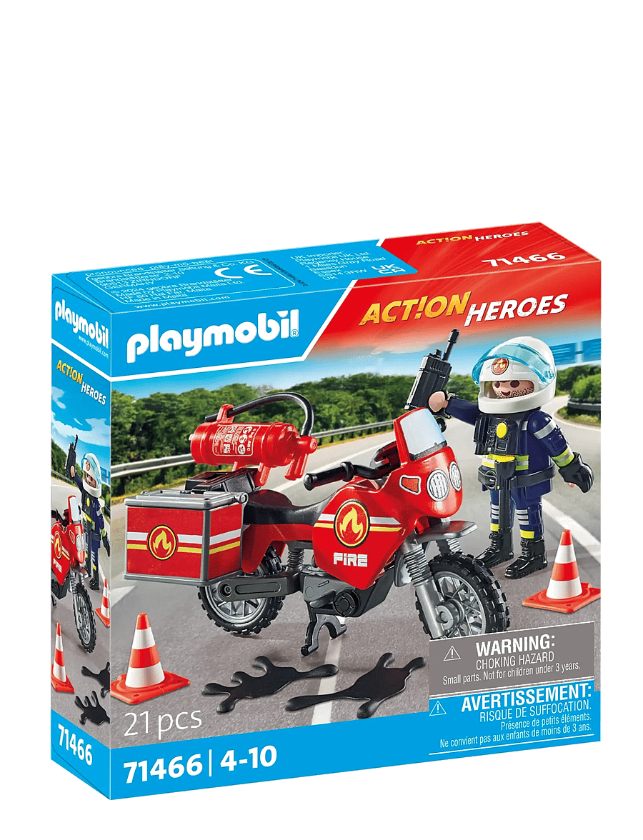 PLAYMOBIL - Fire Motorcycle & Oil Spill Incident - madalaimad hinnad - multicolored - 1