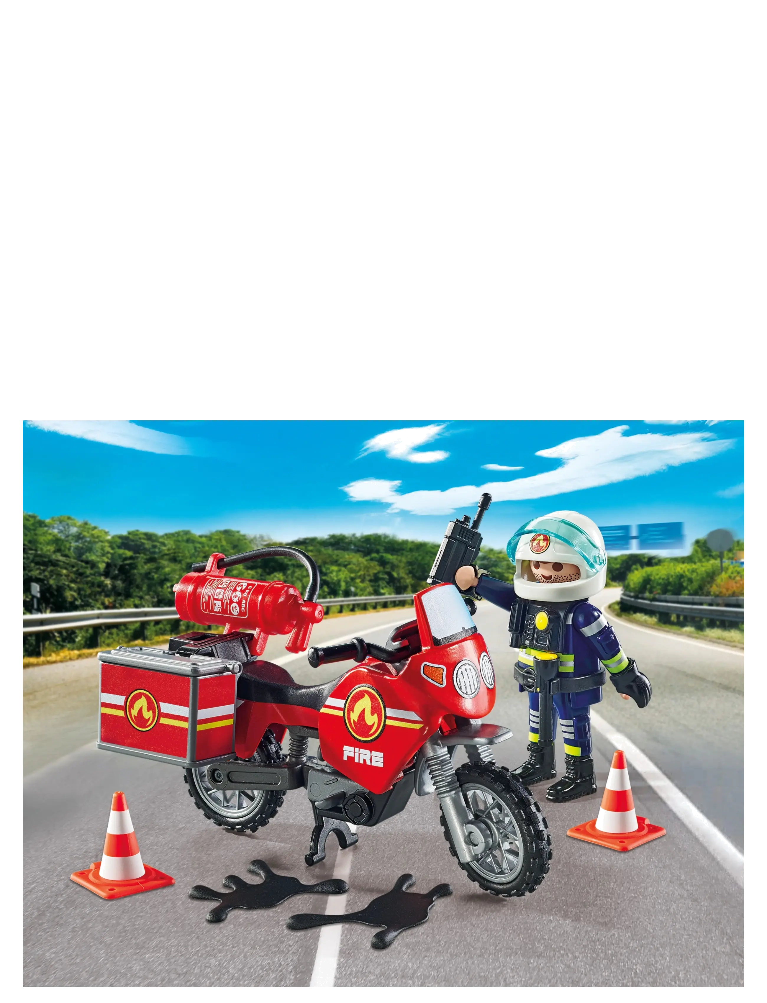 PLAYMOBIL - PLAYMOBIL Action Heroes Brandbil på ulykkesstedet - 71466 - multicolored - 3