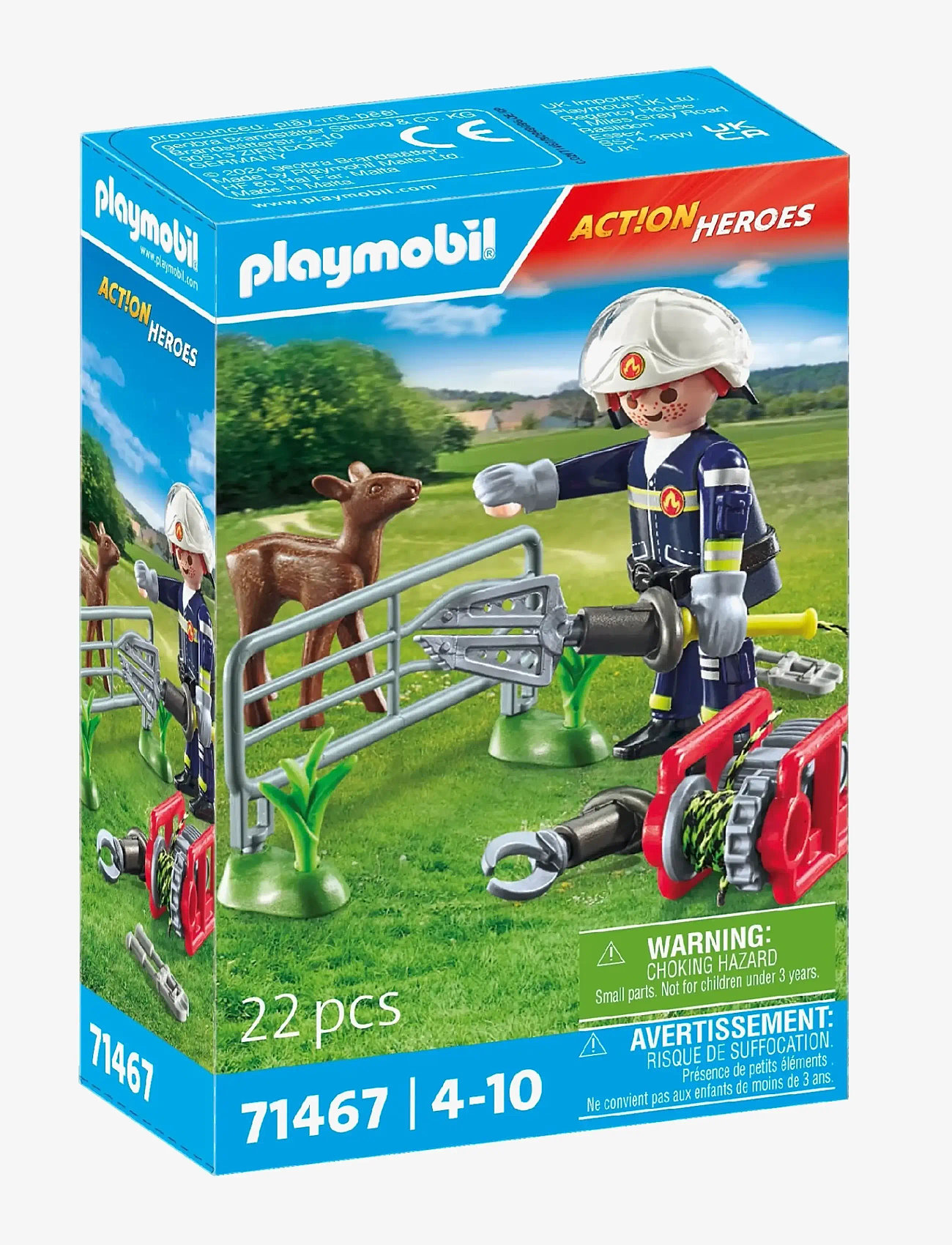 PLAYMOBIL - PLAYMOBIL Action Heroes Brandmän djurräddning - 71467 - playmobil action heroes - multicolored - 0
