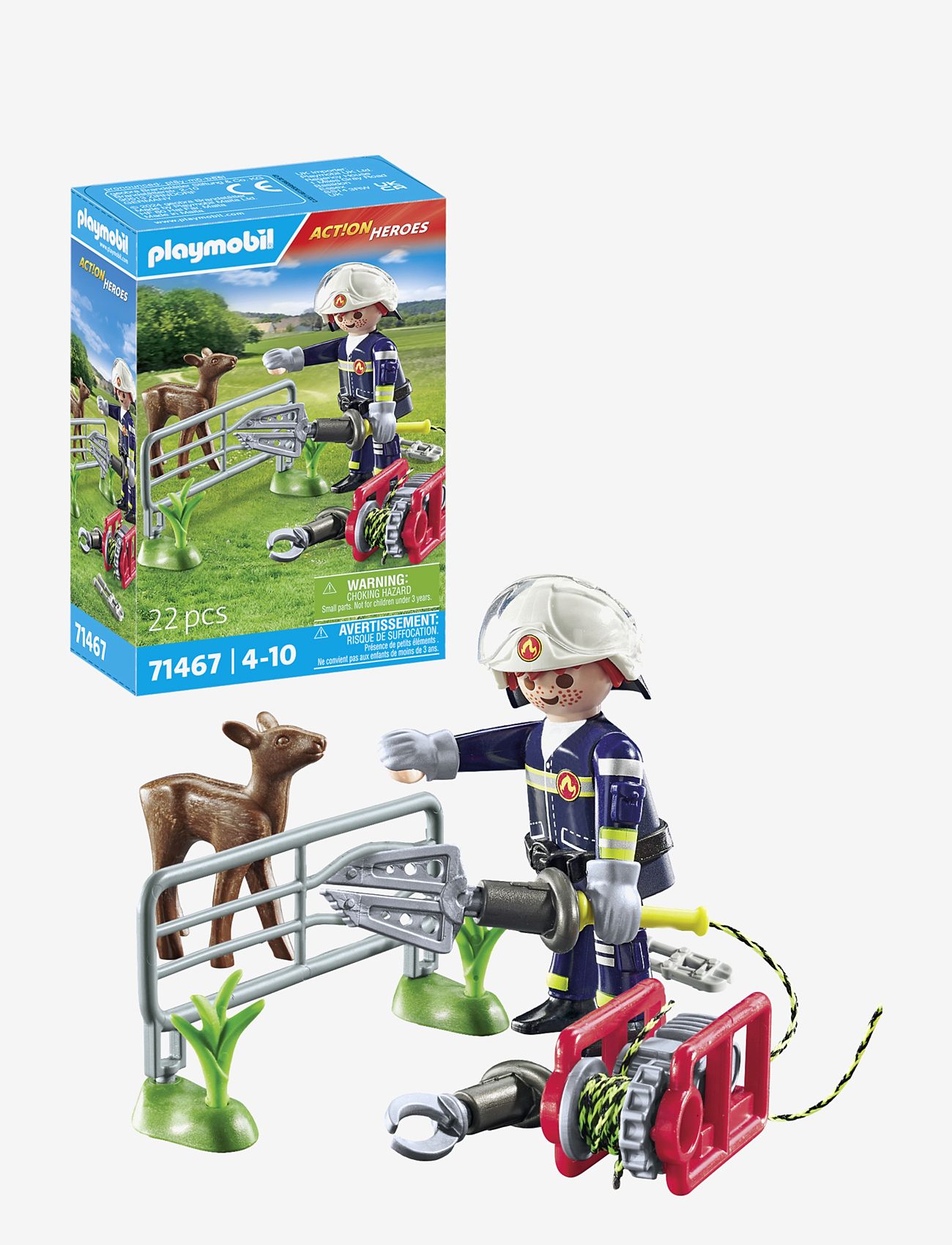 PLAYMOBIL - PLAYMOBIL Action Heroes Brandmän djurräddning - 71467 - playmobil action heroes - multicolored - 1
