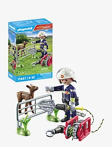 PLAYMOBIL Action Heroes Firefighters Animal Rescue - 71467, PLAYMOBIL