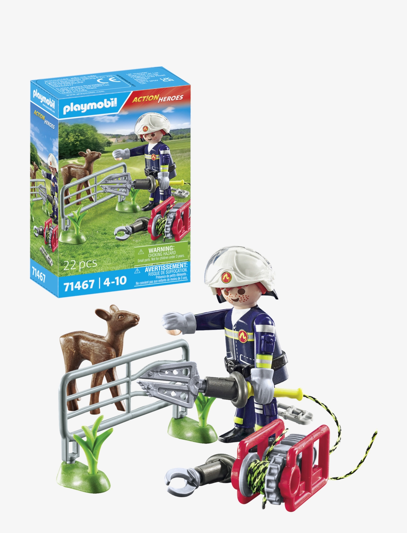 PLAYMOBIL - PLAYMOBIL Action Heroes Brandmændenes dyreredning - 71467 - playmobil action heroes - multicolored - 1