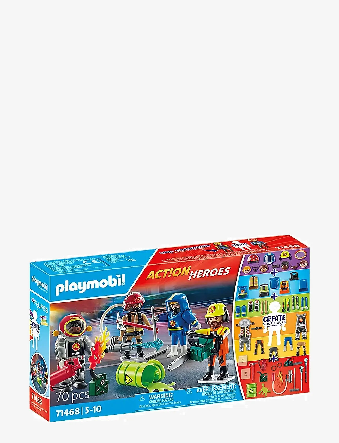 PLAYMOBIL - PLAYMOBIL Action Heroes Mina figurer Brandkår - 71468 - playmobil action heroes - multicolored - 0