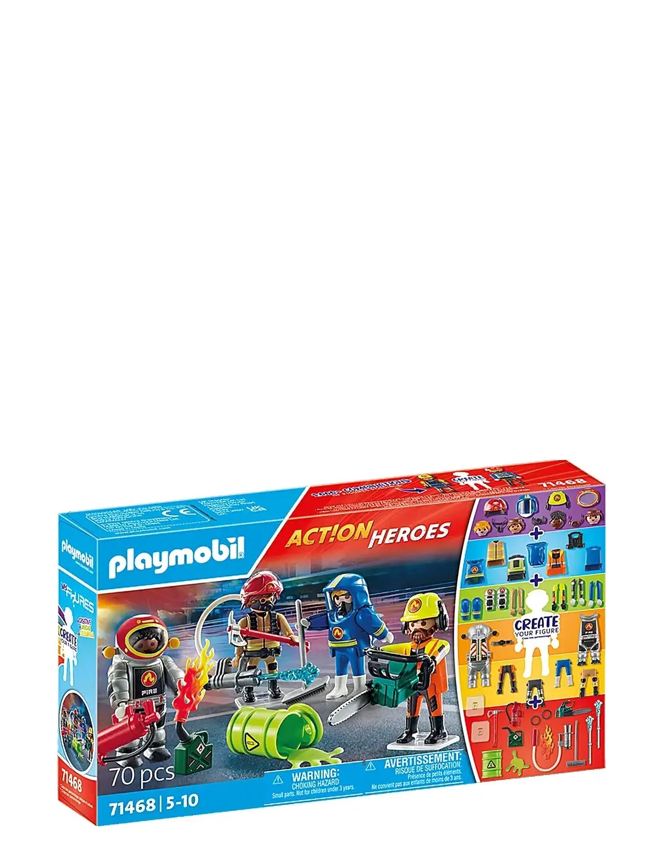 PLAYMOBIL PLAYMOBIL Action Heroes Mina figurer Brandkår - 71468 - Julklappar till barn - MULTICOLORED / multi