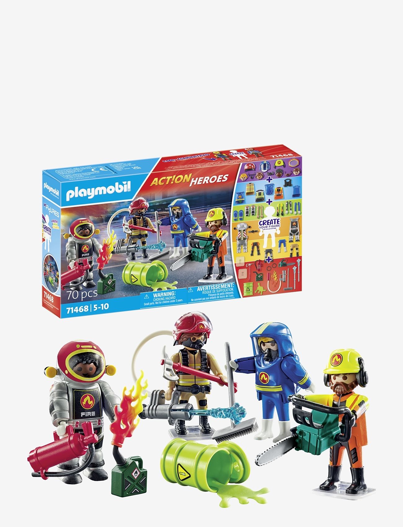 PLAYMOBIL - PLAYMOBIL Action Heroes Mina figurer Brandkår - 71468 - playmobil action heroes - multicolored - 1