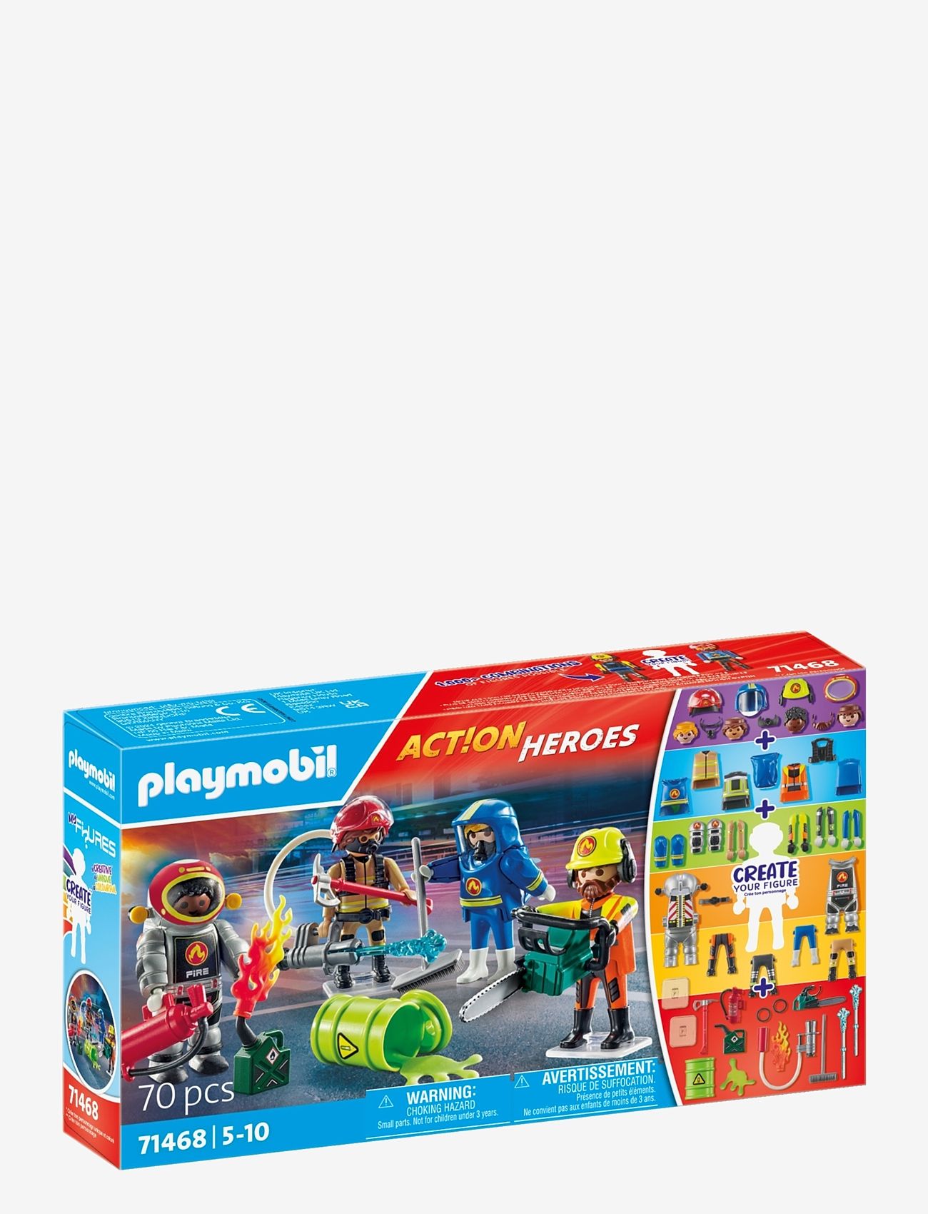 PLAYMOBIL - PLAYMOBIL Action Heroes Mina figurer Brandkår - 71468 - playmobil action heroes - multicolored - 2