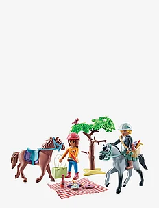 PLAYMOBIL Starter Pack Horseback riding trip to the beach with Amelia and Ben - 71470, PLAYMOBIL