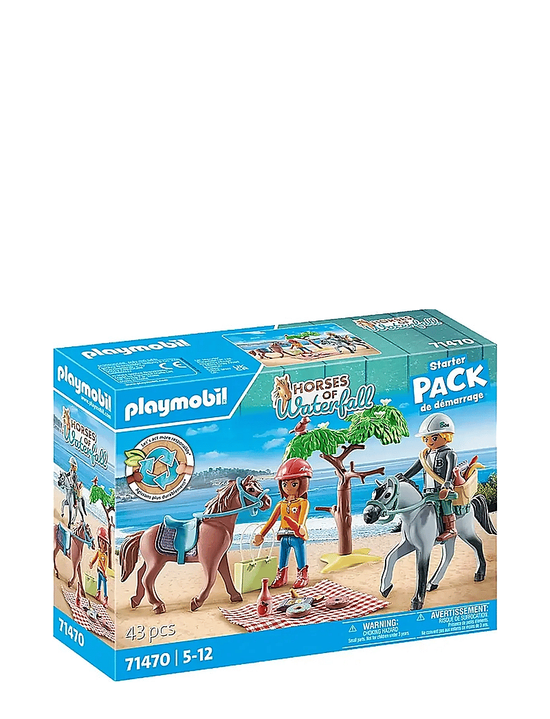 PLAYMOBIL - PLAYMOBIL Starter Pack Horseback riding trip to the beach with Amelia and Ben - 71470 - playmobil starter packs - multicolored - 0