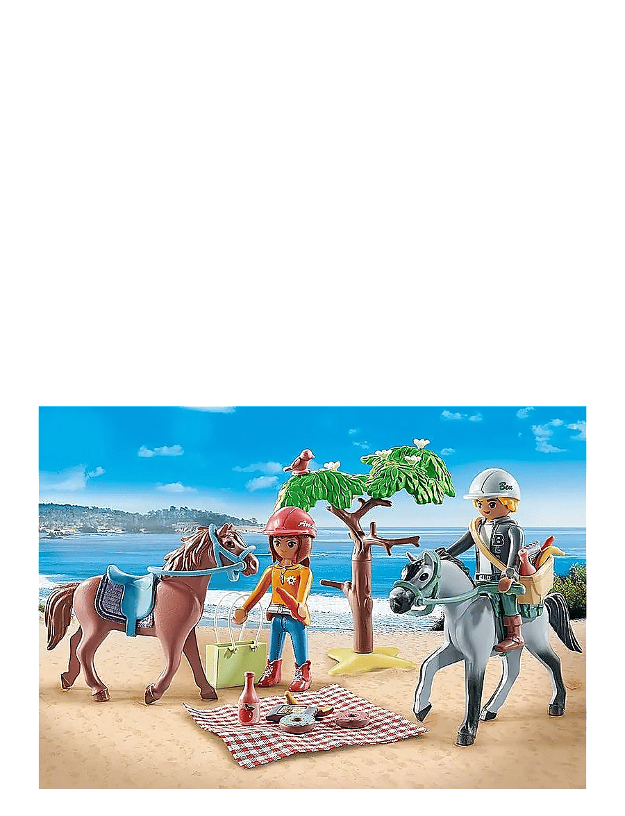 PLAYMOBIL - PLAYMOBIL Starter Pack Horseback riding trip to the beach with Amelia and Ben - 71470 - playmobil starter packs - multicolored - 3