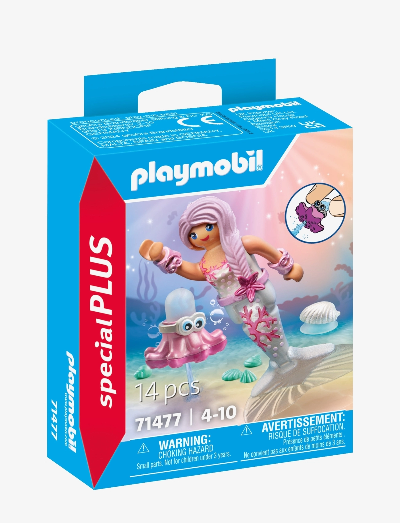 PLAYMOBIL - PLAYMOBIL Havfrue med sprøjteblæksprutte - 71477 - multicolored - 2