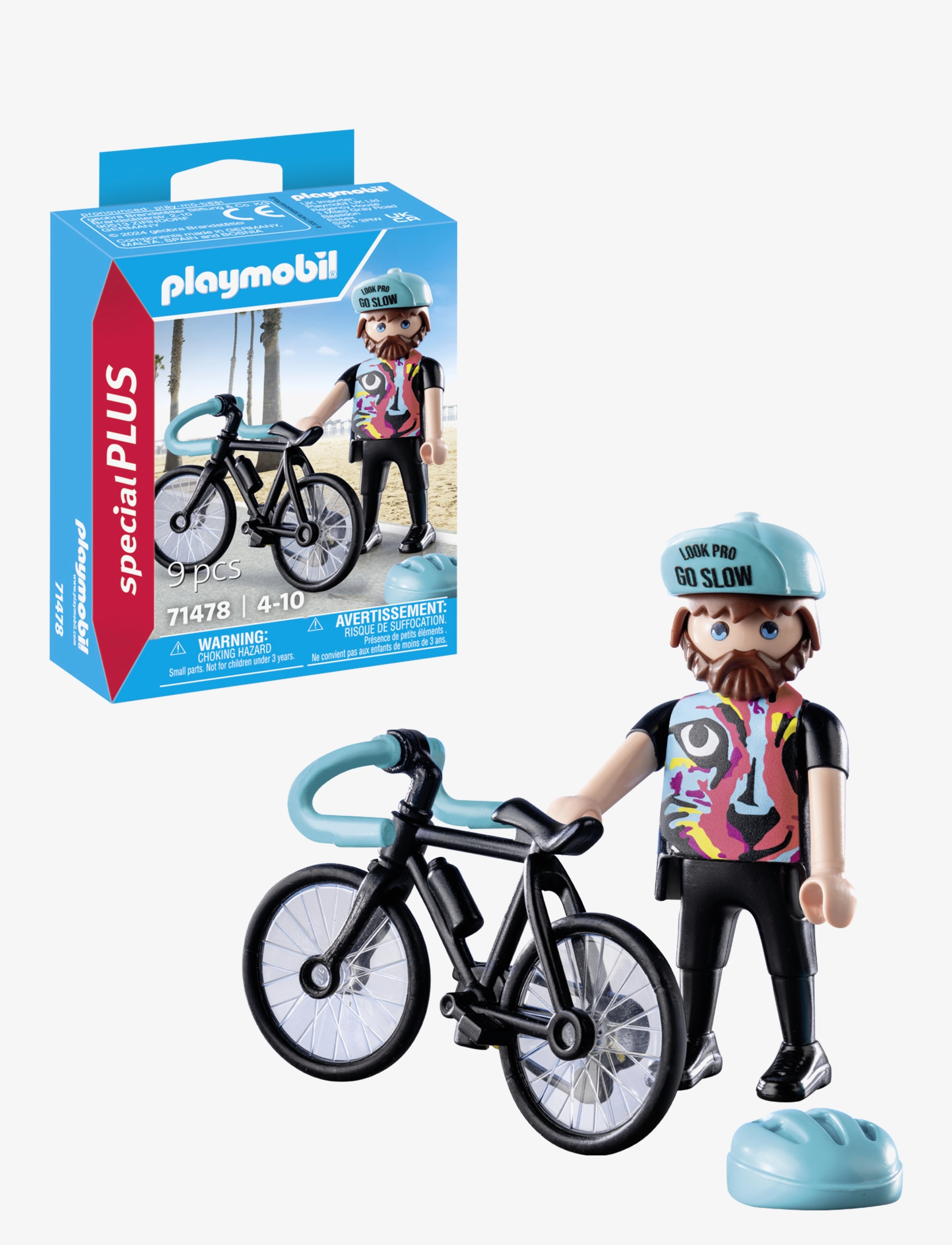PLAYMOBIL - PLAYMOBIL Landevejscyklist Paul - 71478 - multicolored - 0