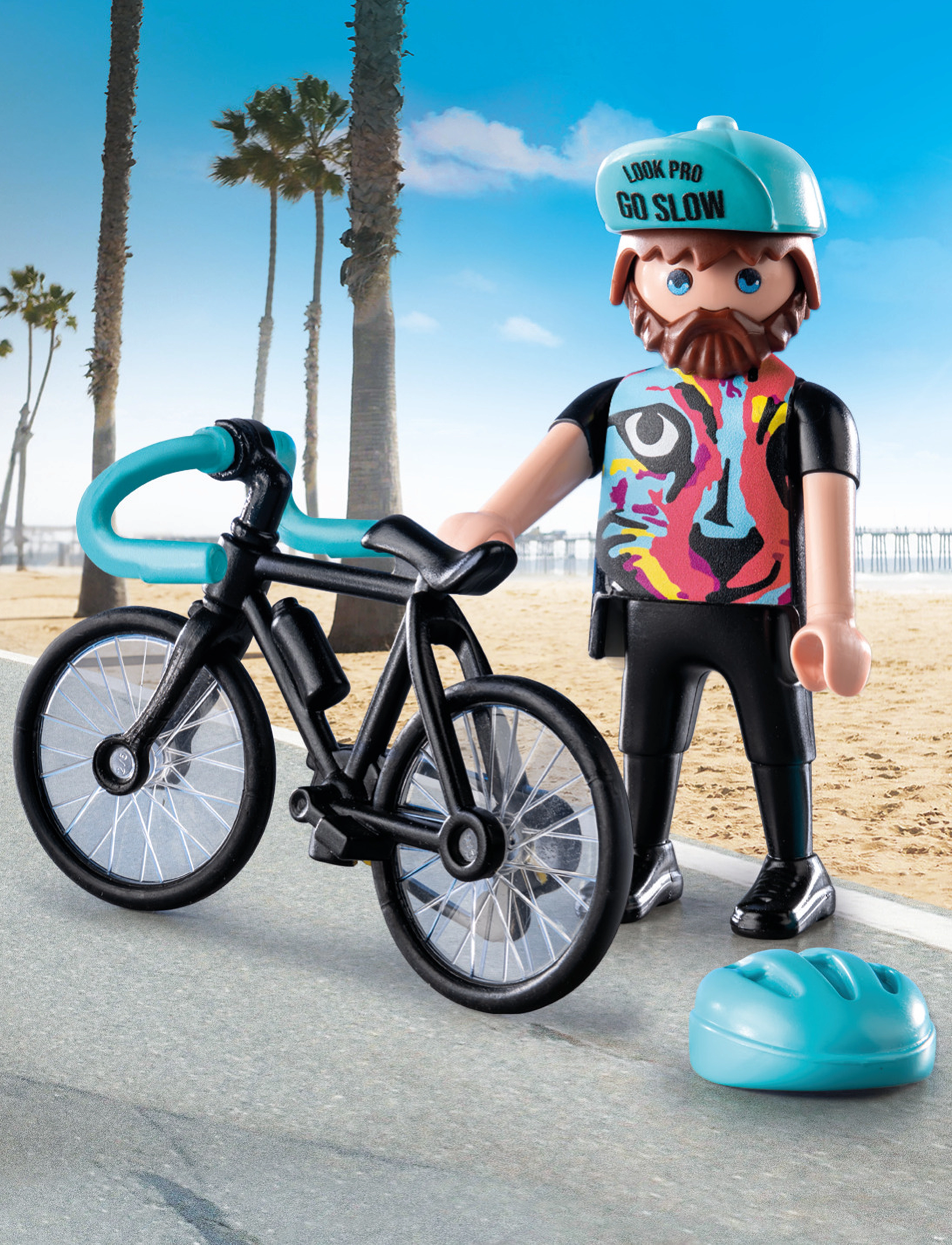 PLAYMOBIL - PLAYMOBIL Landevejscyklist Paul - 71478 - multicolored - 3