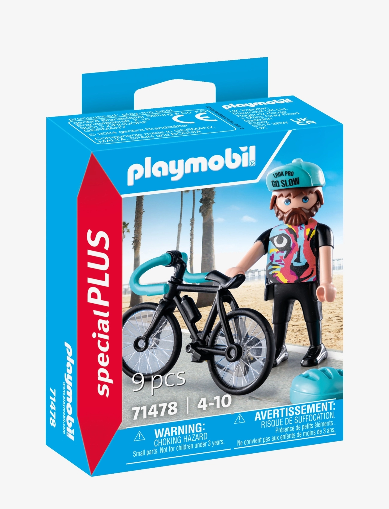 PLAYMOBIL - PLAYMOBIL Landevejscyklist Paul - 71478 - multicolored - 2