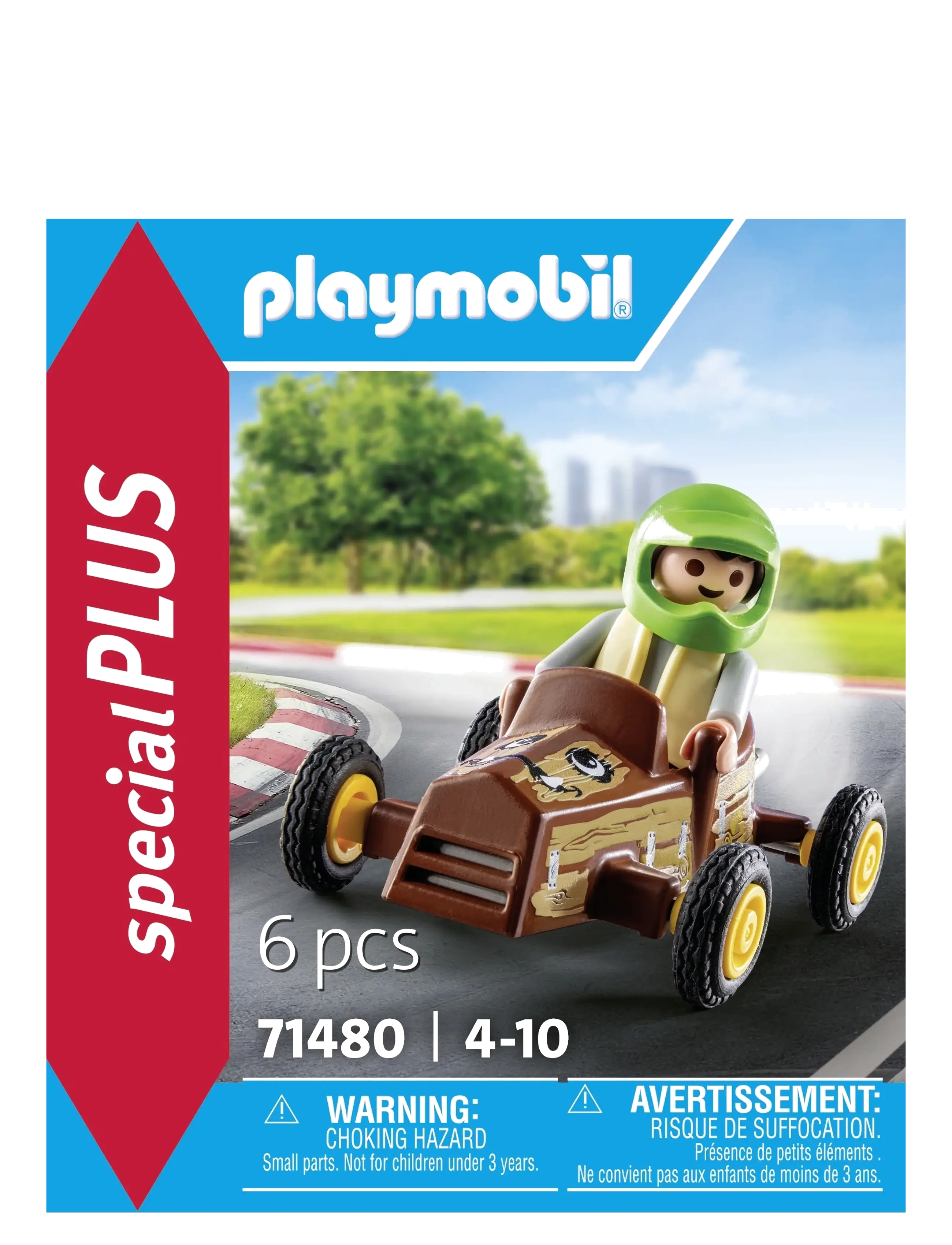 PLAYMOBIL Barn Med Gokart Braun - One Size - Kinder